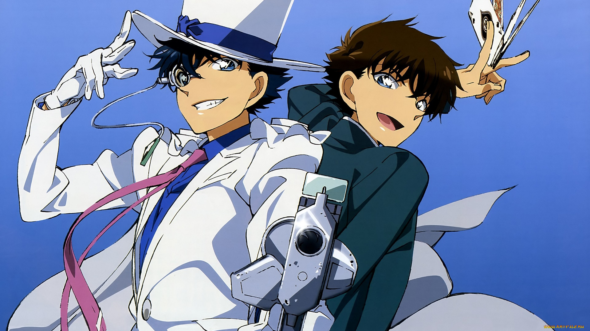 аниме, detective, conan, , magic, kaito, парни