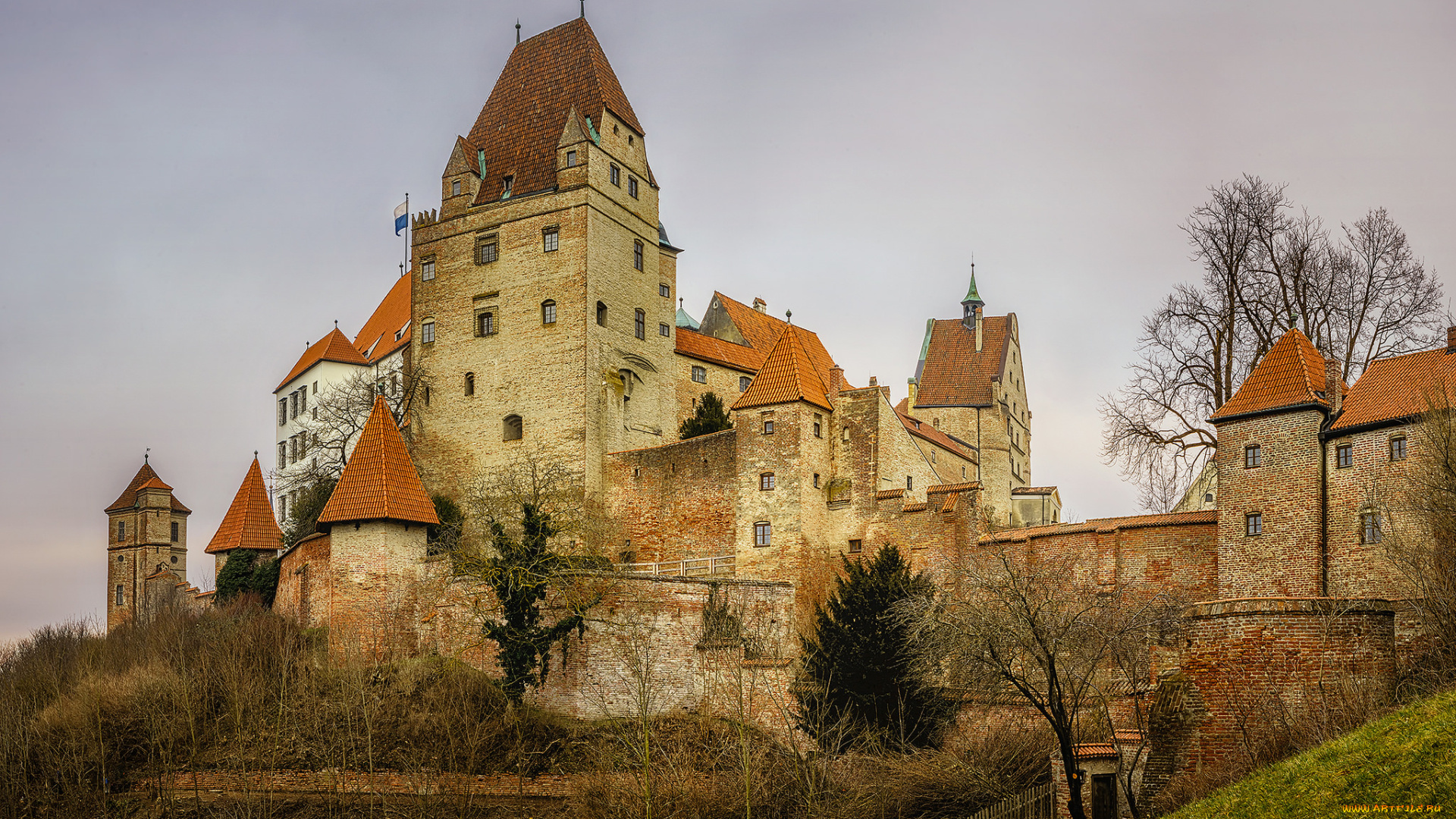 trausnitz, castle, города, замки, германии, замок