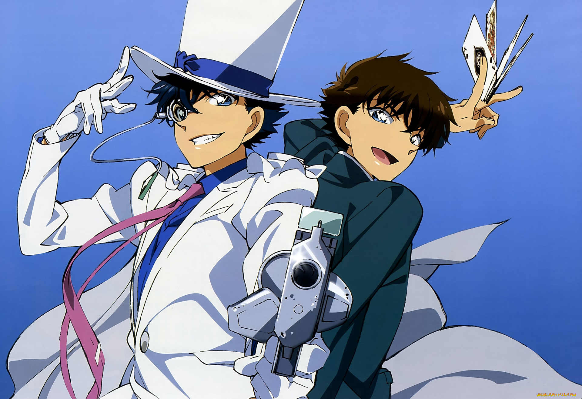 аниме, detective, conan, , magic, kaito, парни