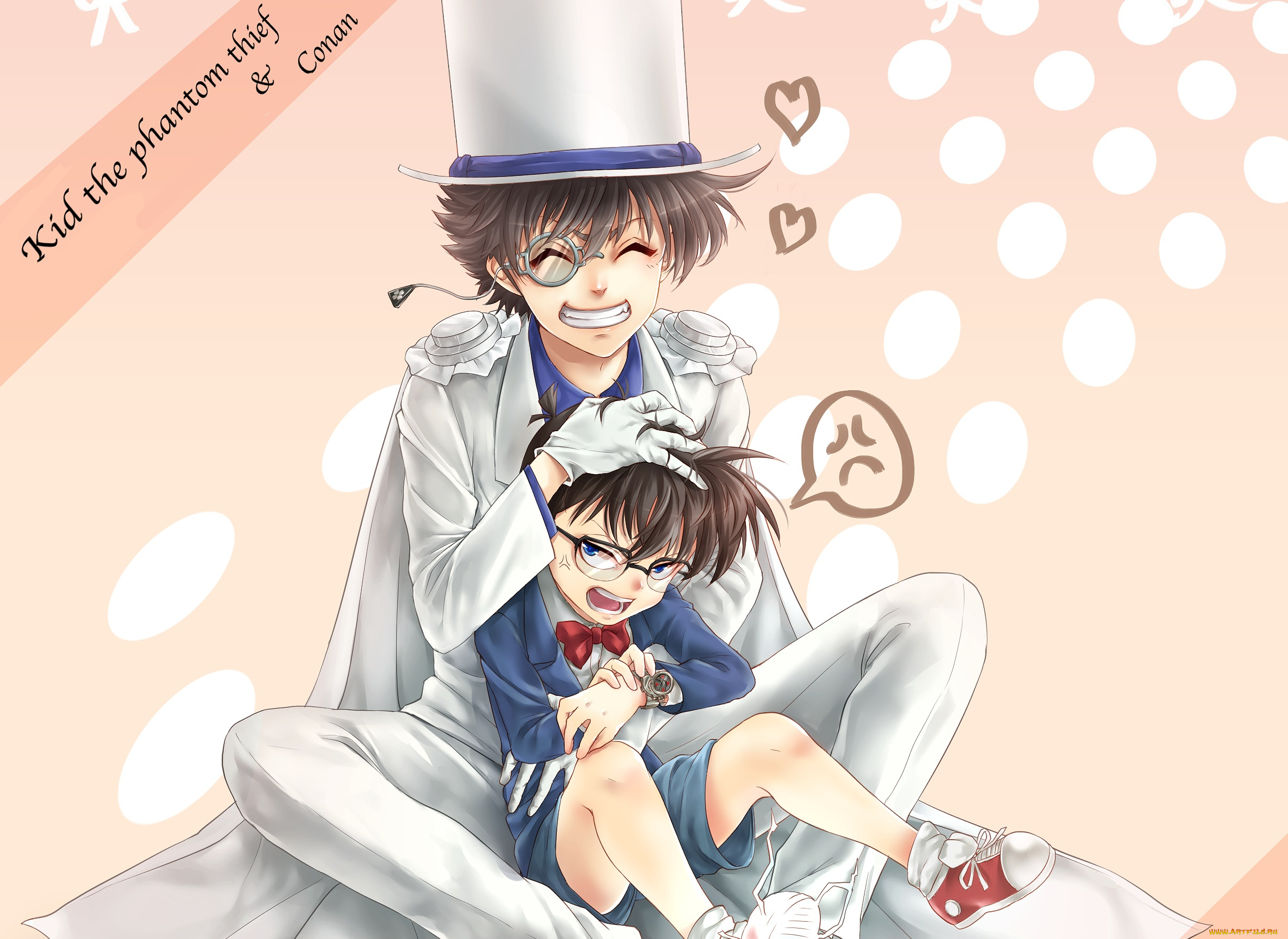 аниме, detective, conan, , magic, kaito, парни