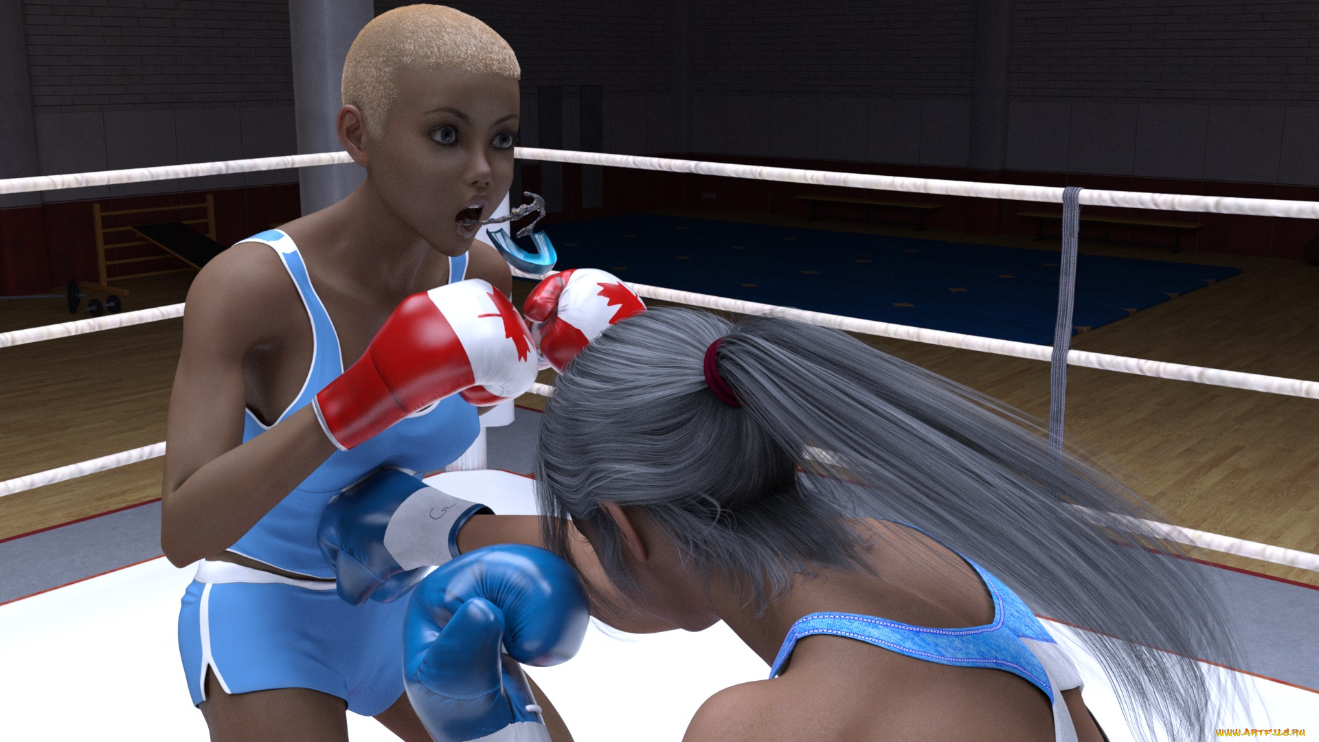 Женский бокс игра 3d