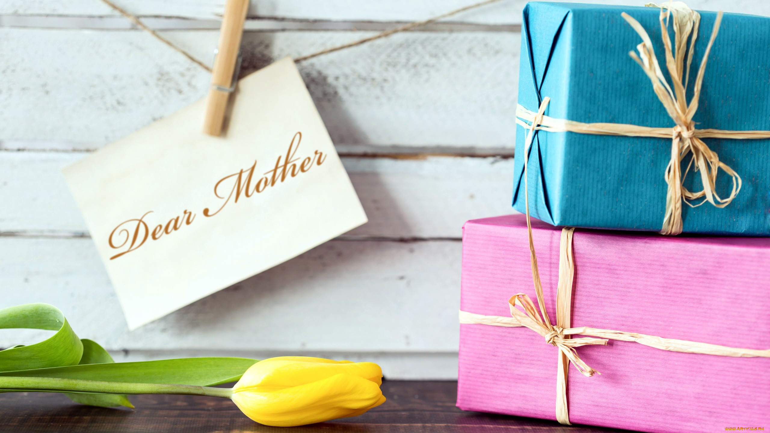 праздничные, день, матери, подарки, тюльпан, записка