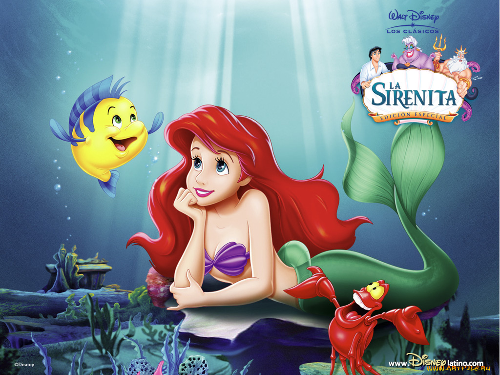 мультфильмы, the, little, mermaid