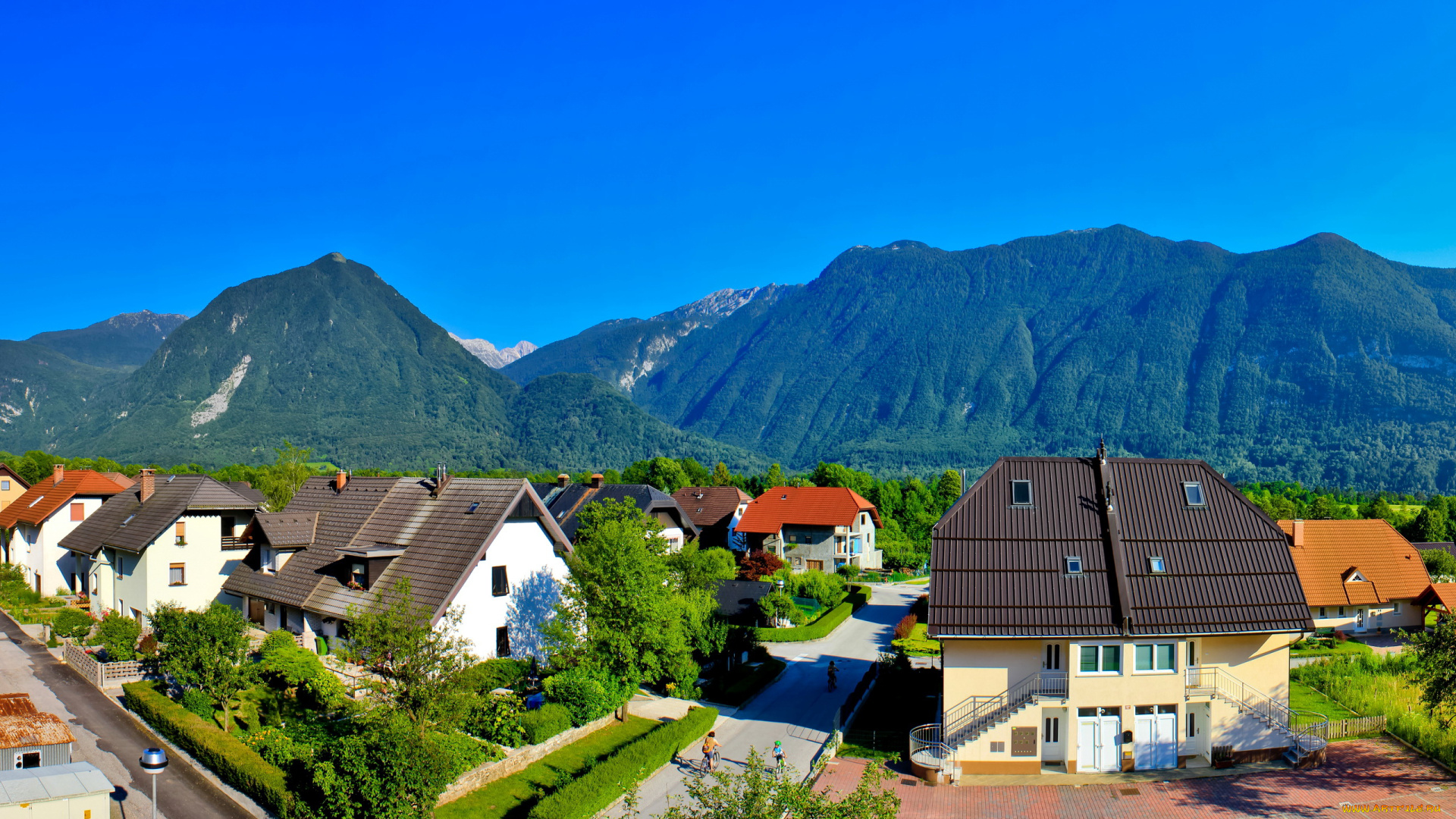 словения, bovec, города, улицы, площади, набережные, дома