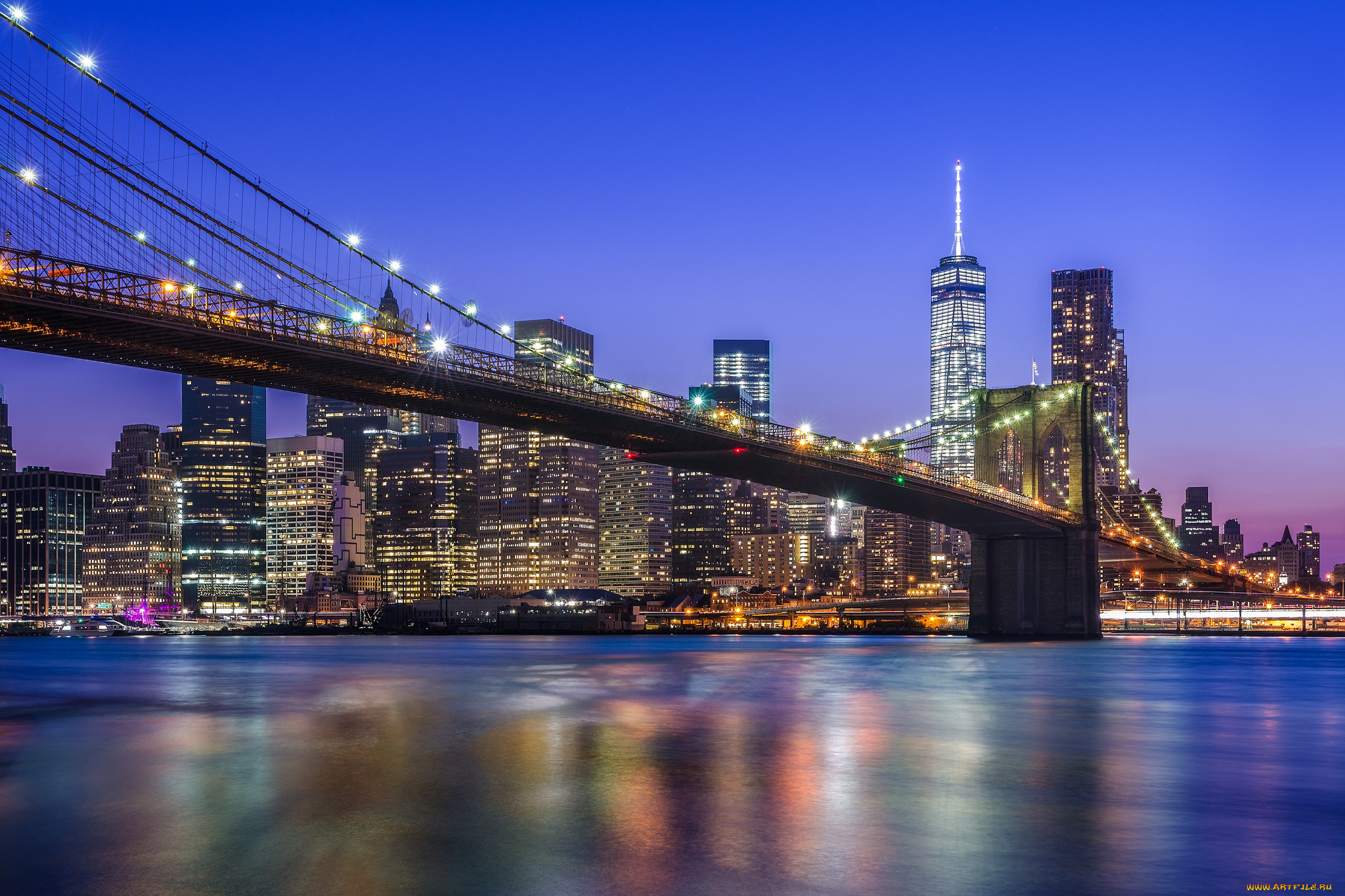 Нью-Йорк закат мост без смс