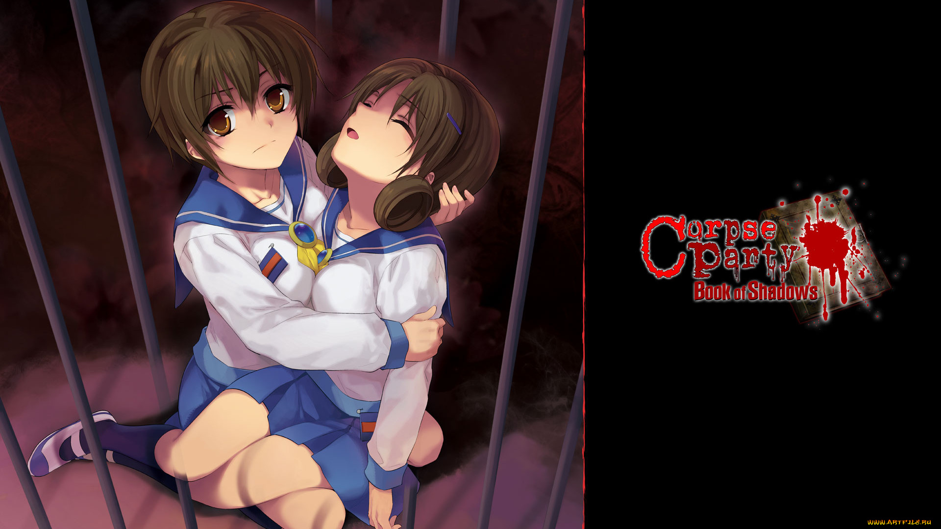 corpse, party, аниме, грудь, фон, взгляд, девушка