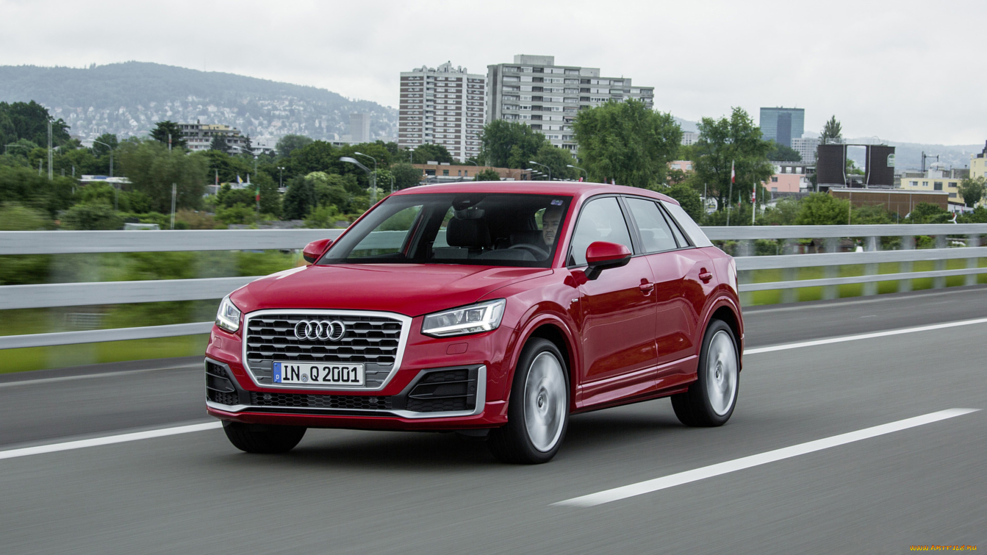 audi, q2, 2017, автомобили, audi, q2, 2017, красный