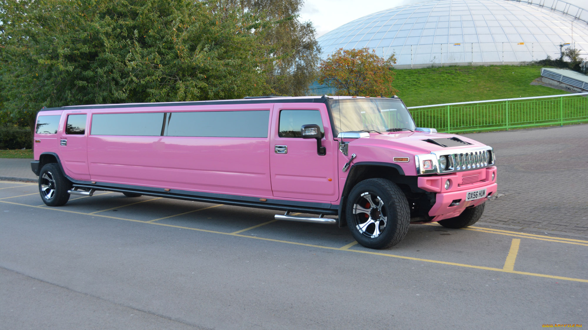 pink, hummer, h2, limousine, 2012, автомобили, hummer, pink, h2, limousine, 2012