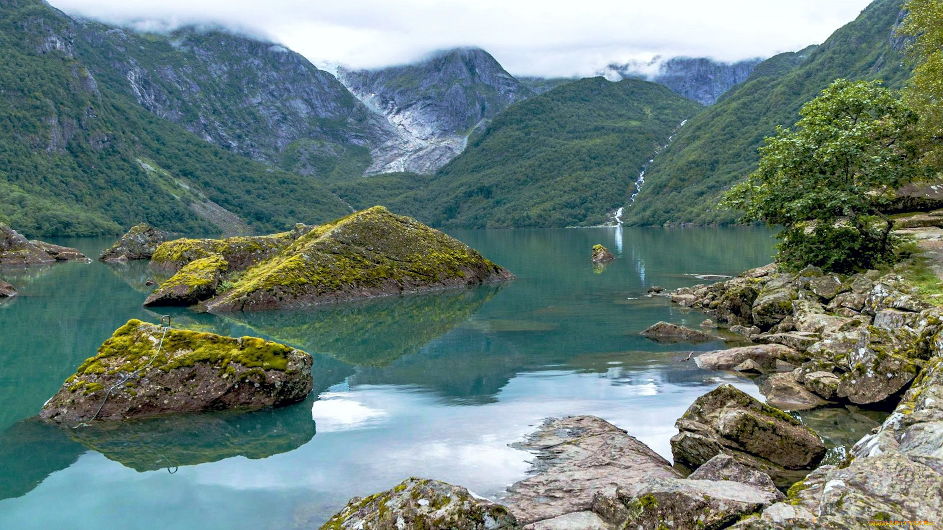 bondhusvatnet, norway, природа, реки, озера