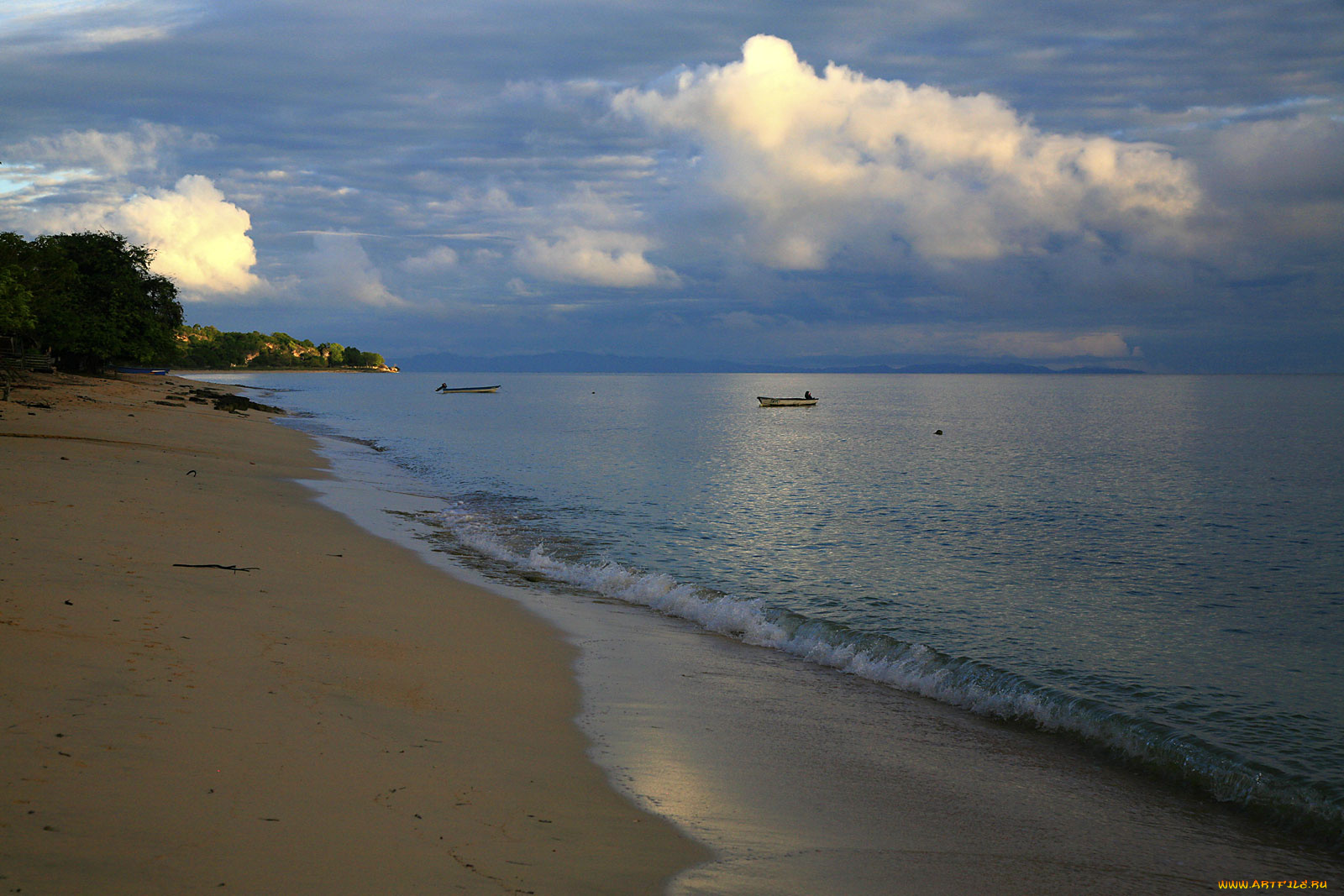 природа, побережье, море, берег, лодки