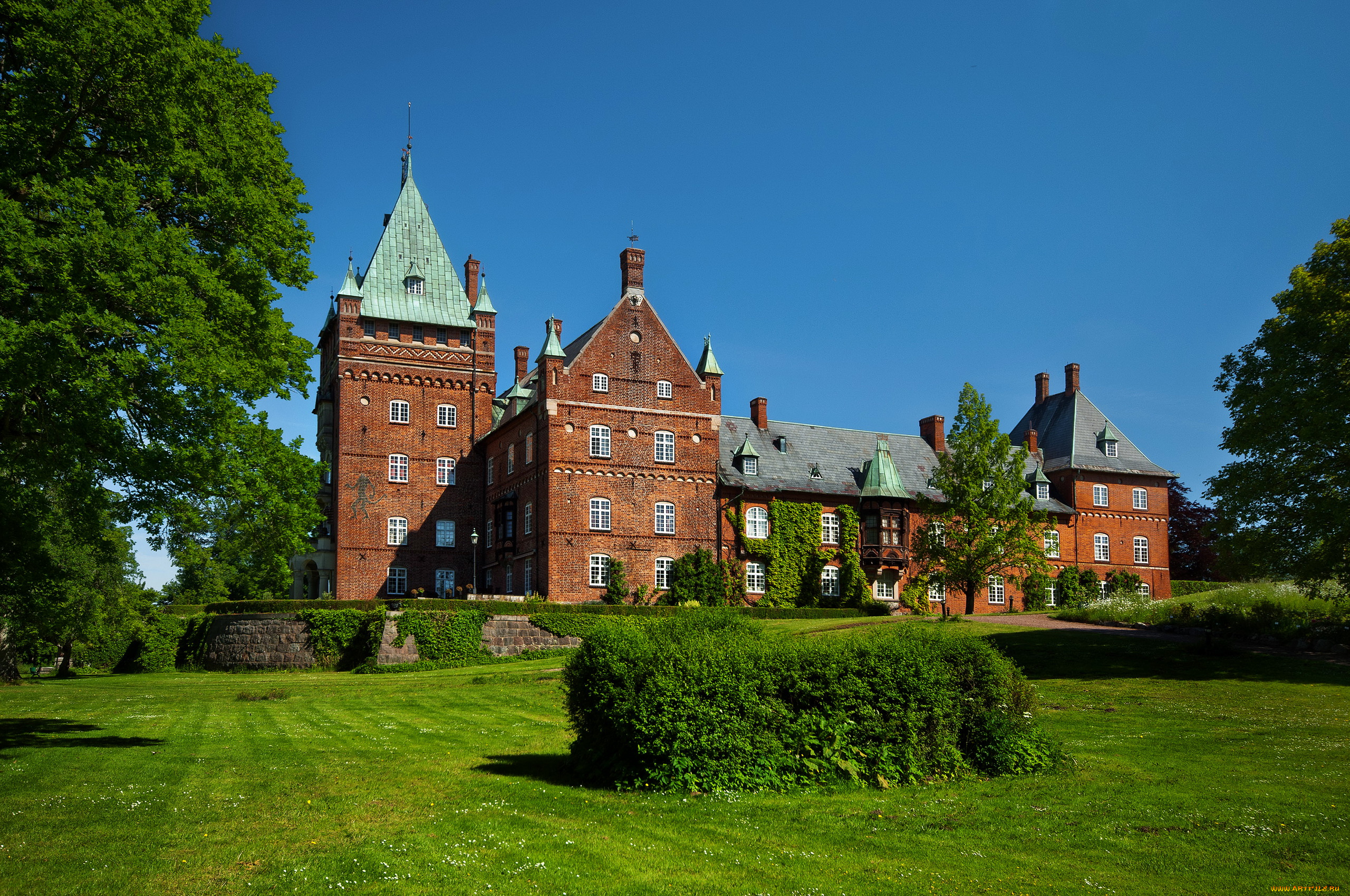 castle, trolleholm, швеция, города, дворцы, замки, крепости, замок