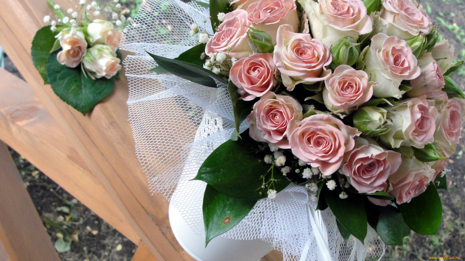 цветы, розы, букет, невесты