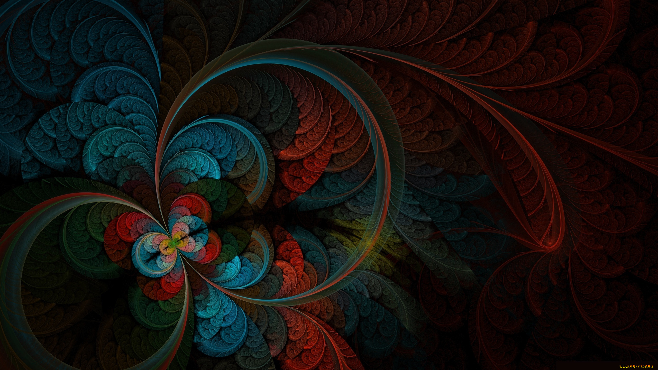 3д, графика, fractal, , фракталы, узор, цвета, фон