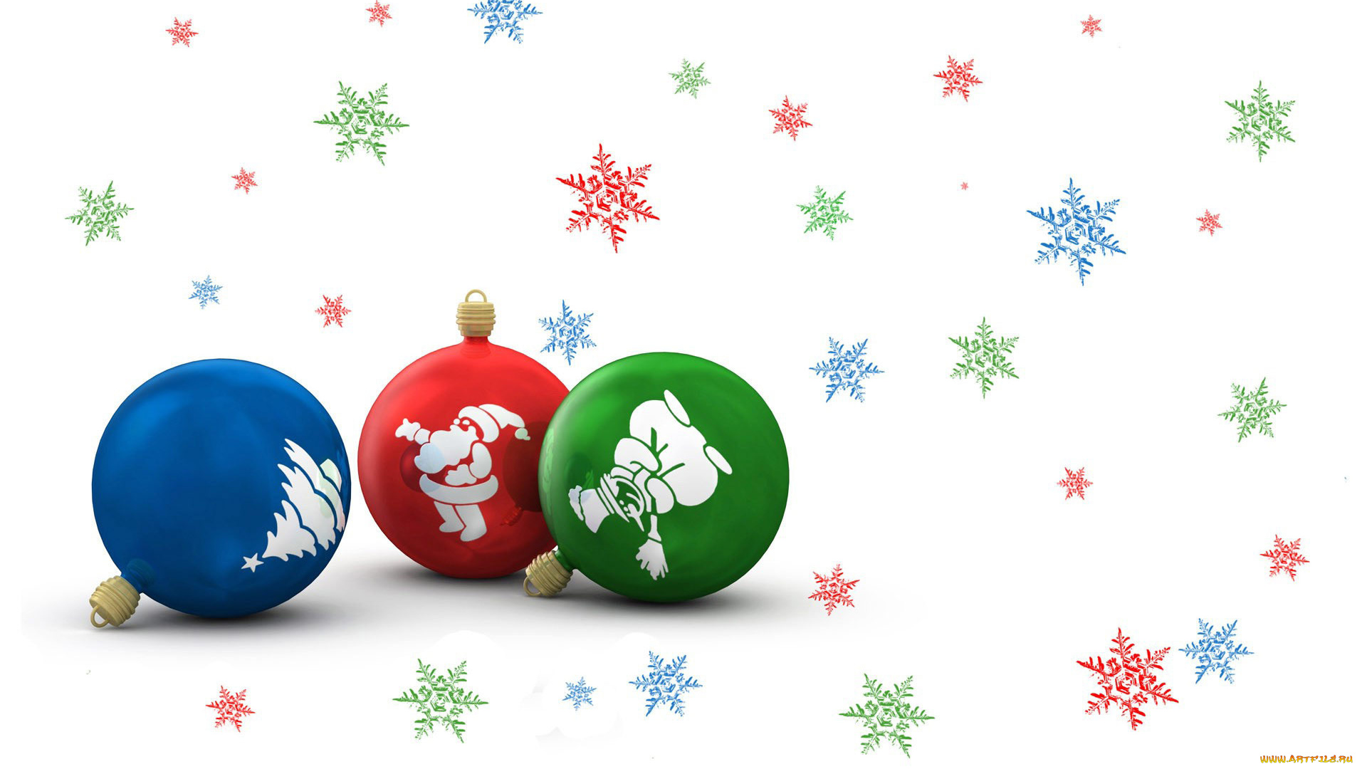праздничные, векторная, графика, , новый, год, шарики, снежинки