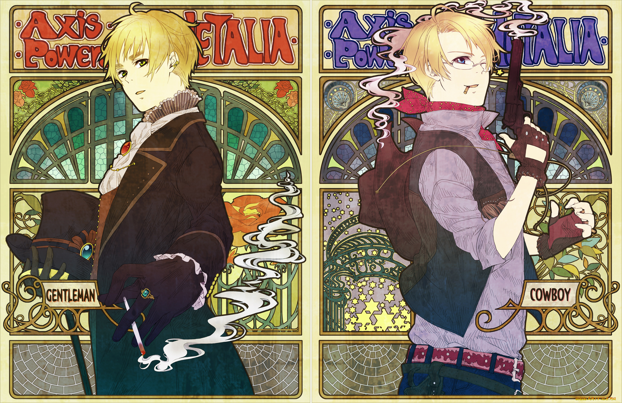 аниме, hetalia, , axis, powers, парни, арт