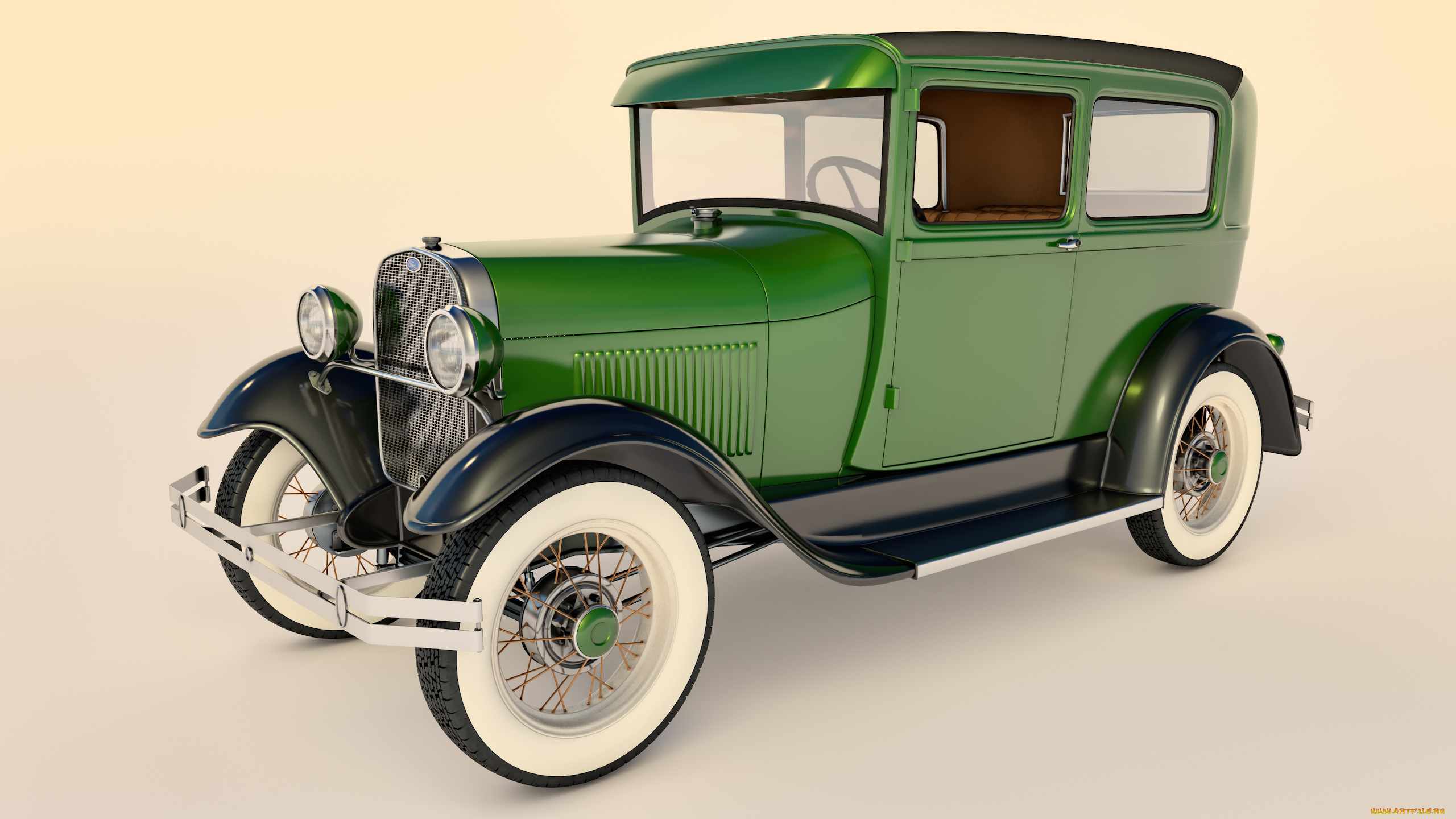 автомобили, 3д, ford, 1928г, фон, автомобиль