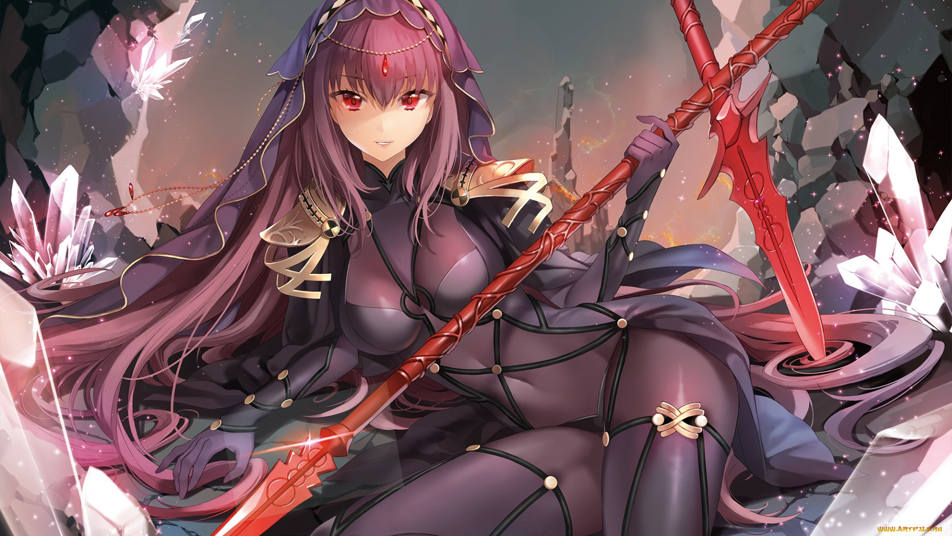 аниме, fate, stay, night, scathach