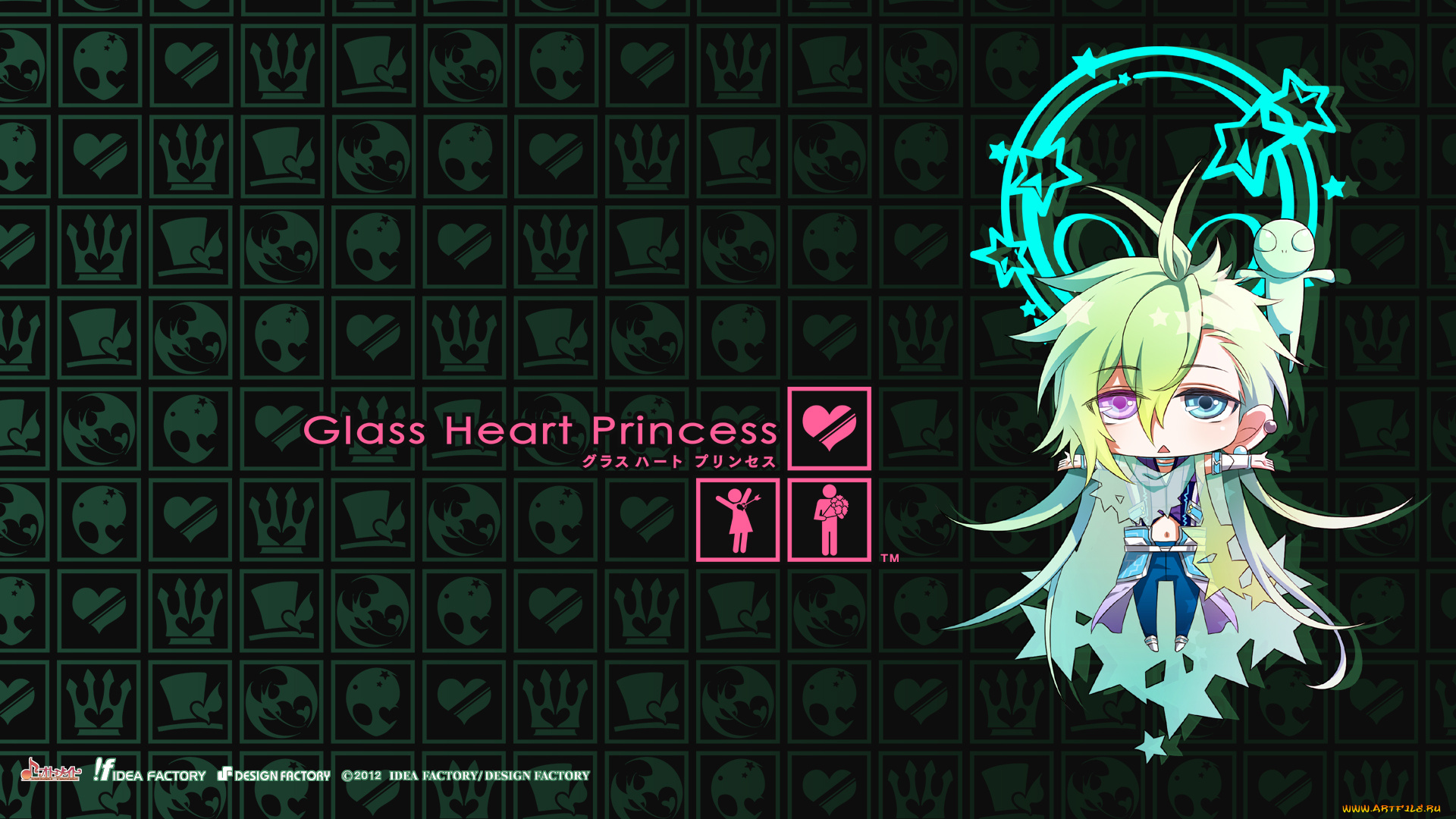 аниме, glass, heart, princess, персонаж