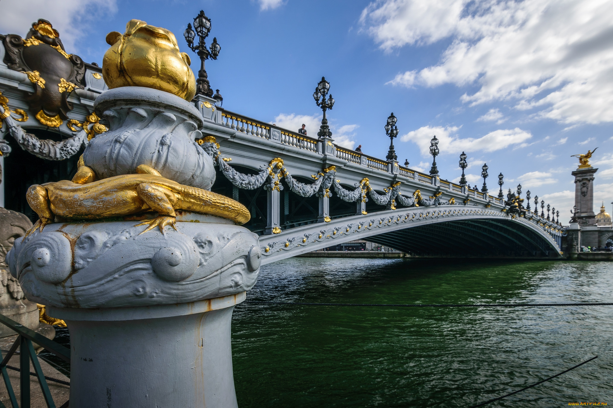 pont, alexandre, iii, города, париж, , франция, мост, река