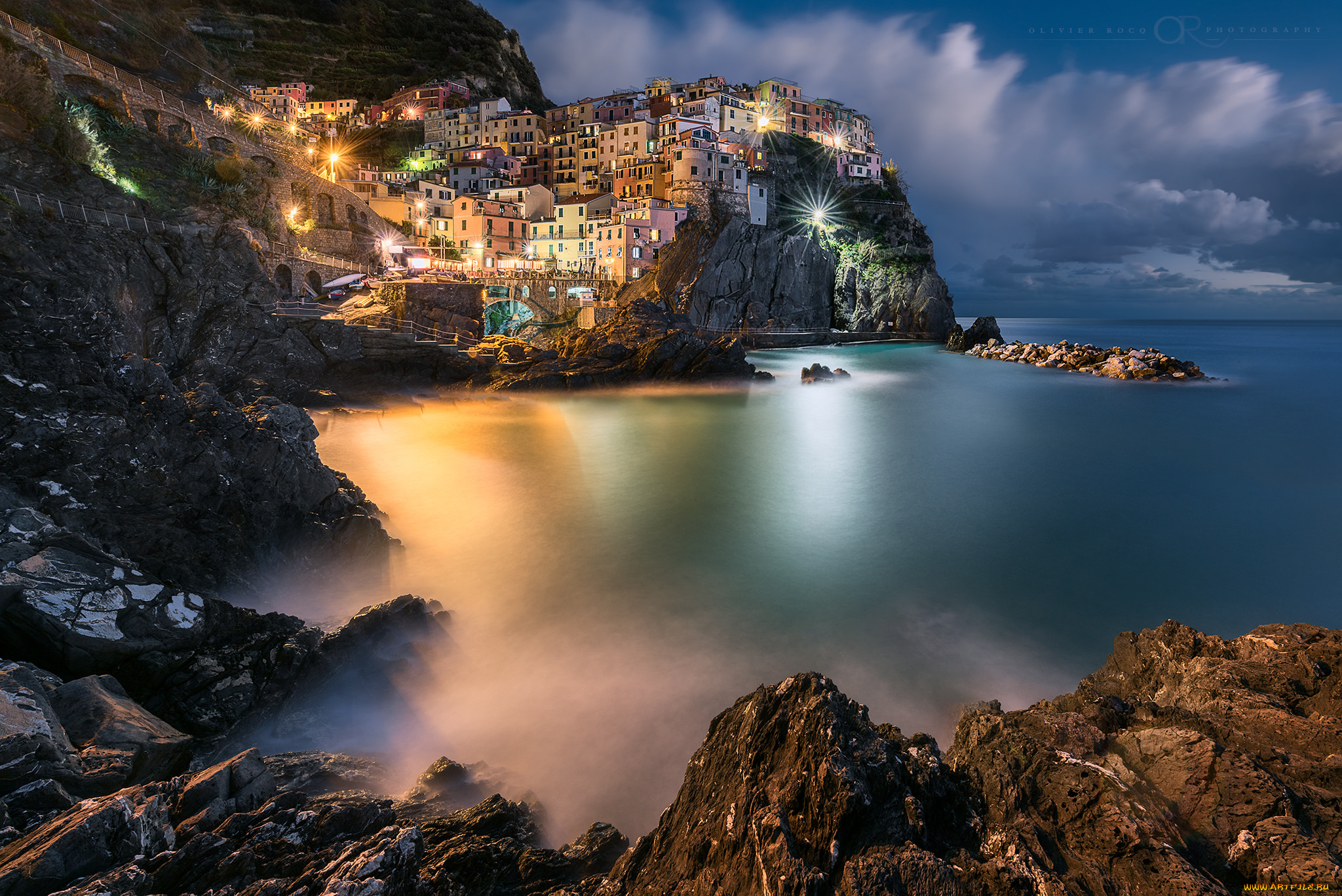 manarola, города, -, панорамы, побережье