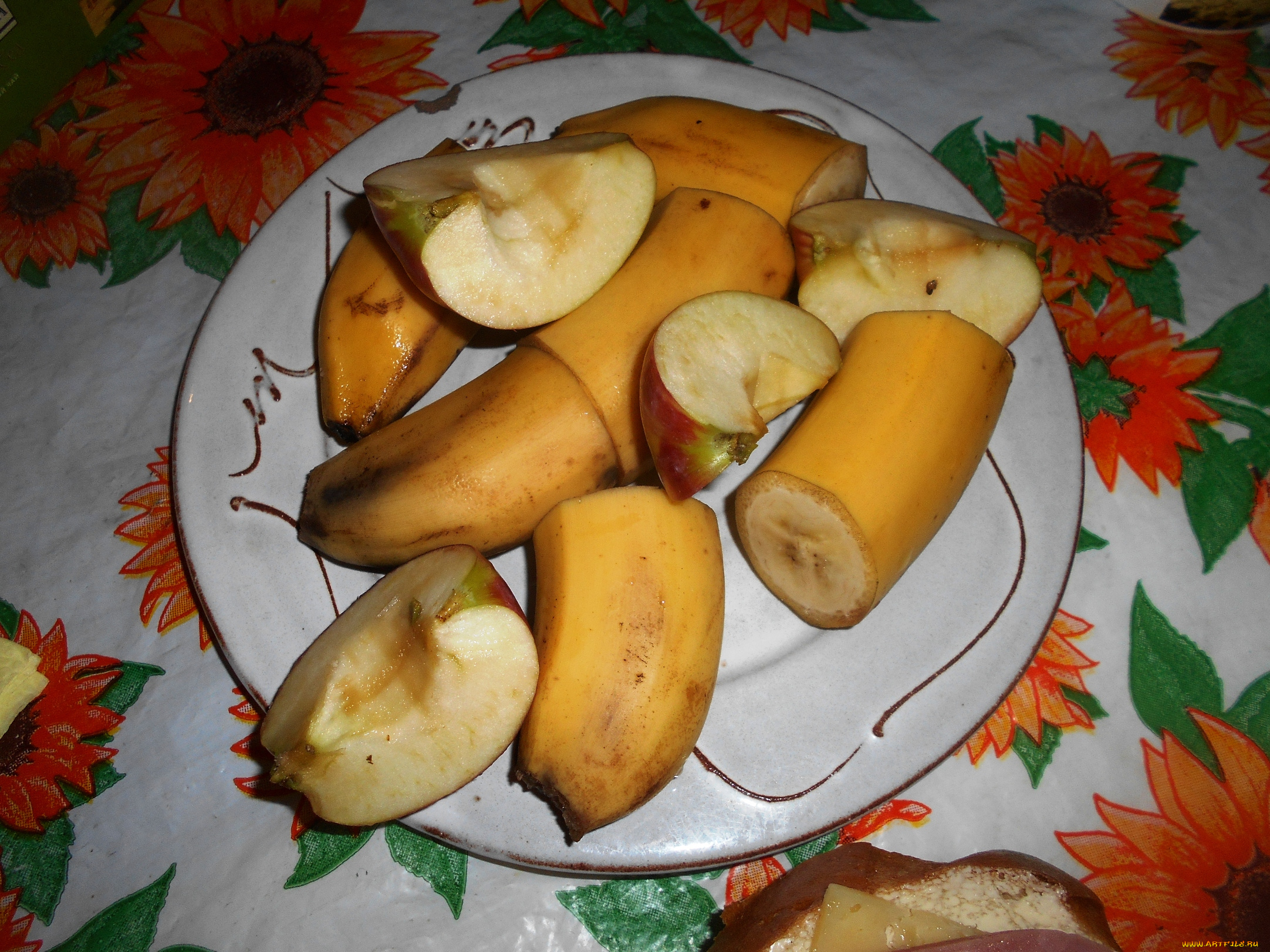 еда, бананы, яблоки