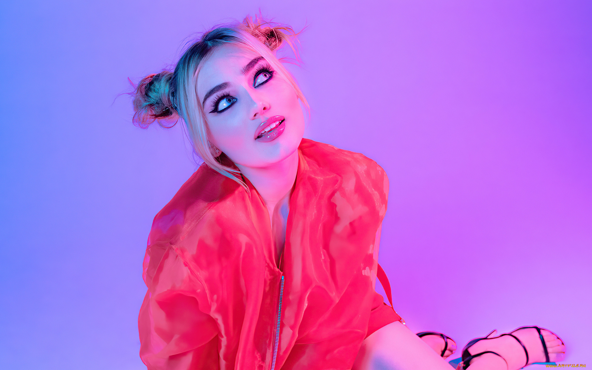 девушки, meg, donnelly, блондинка, куртка