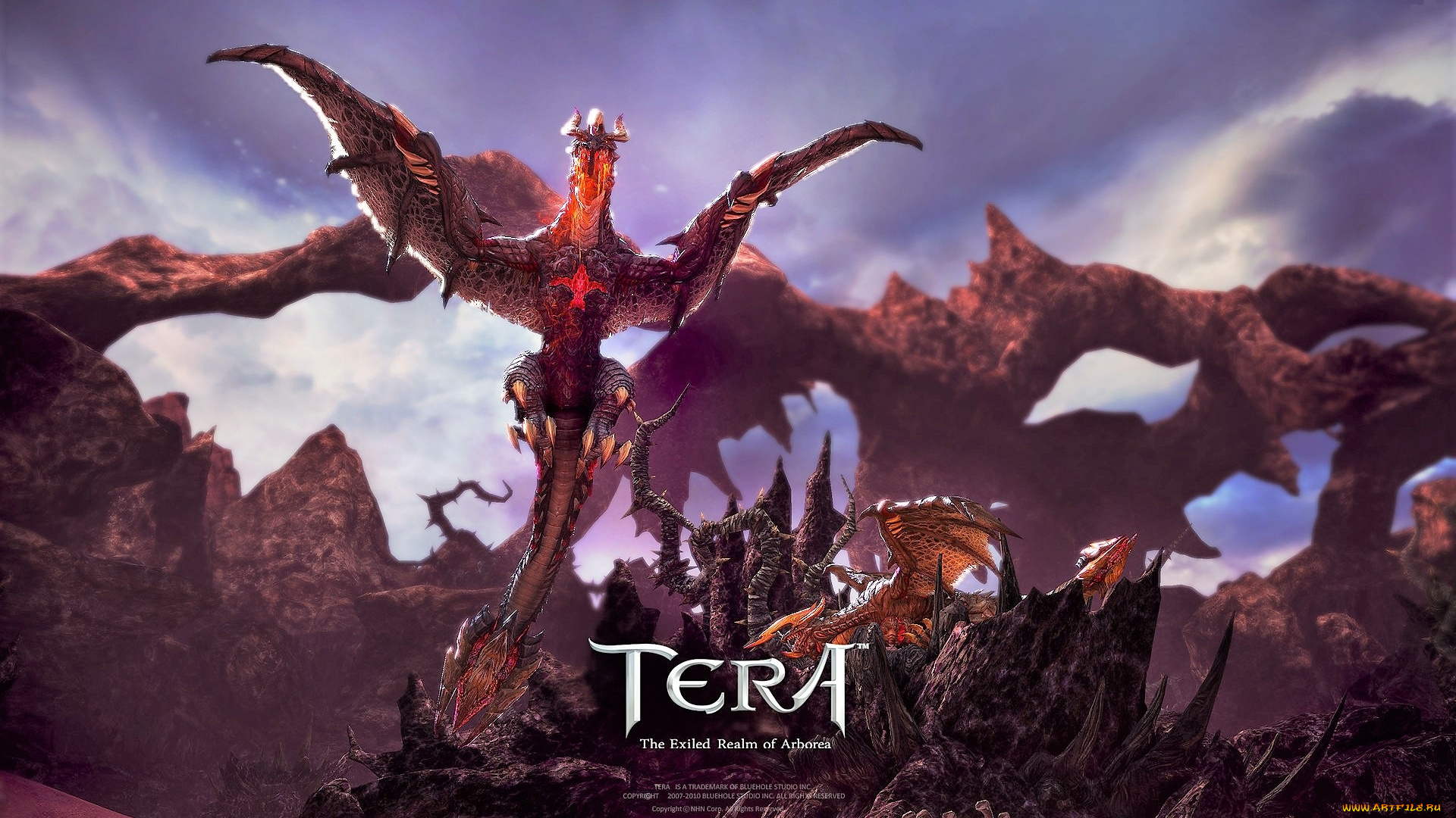 видео, игры, tera, , the, exiled, realm, of, arborea, драконы, скалы