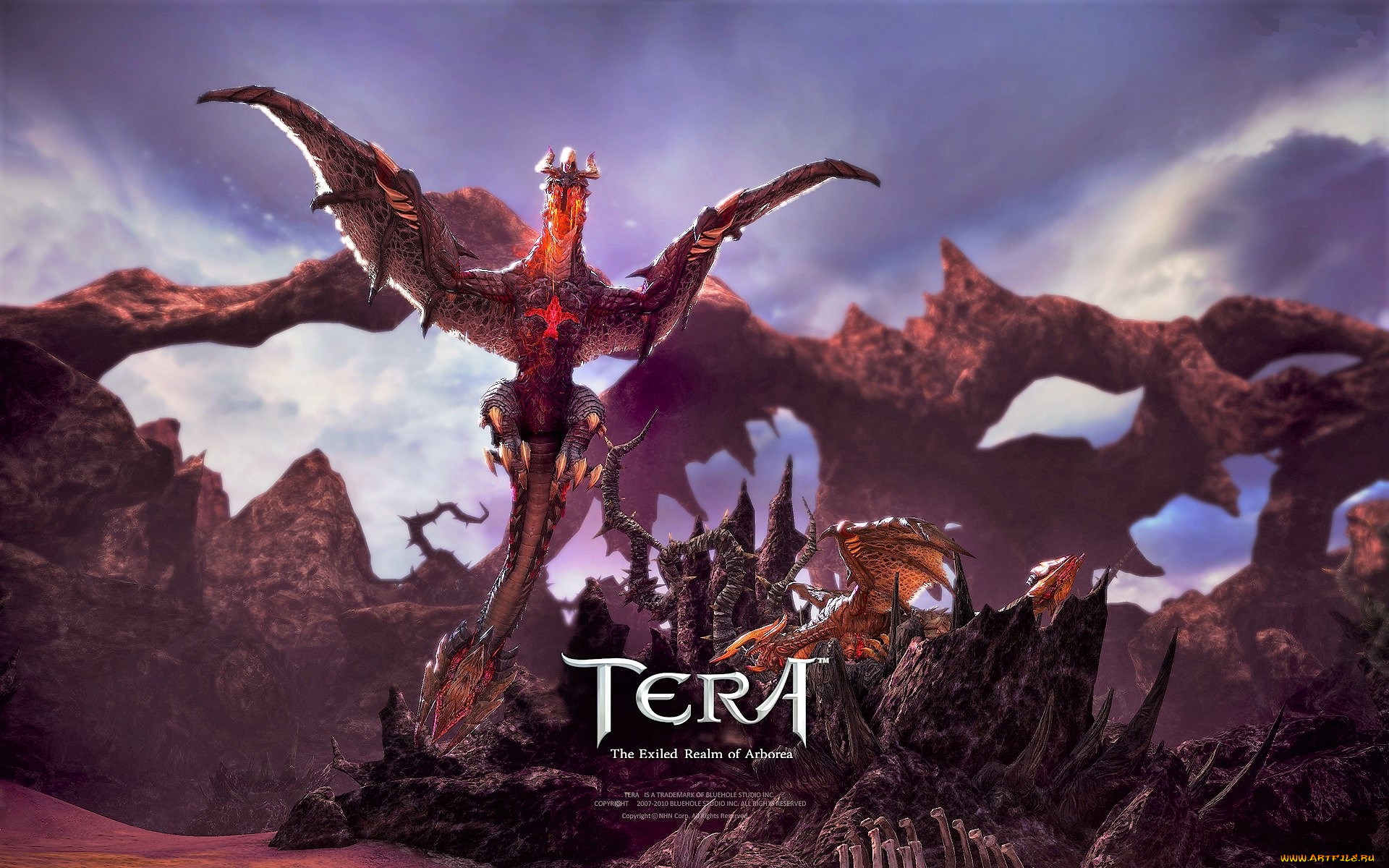 видео, игры, tera, , the, exiled, realm, of, arborea, драконы, скалы