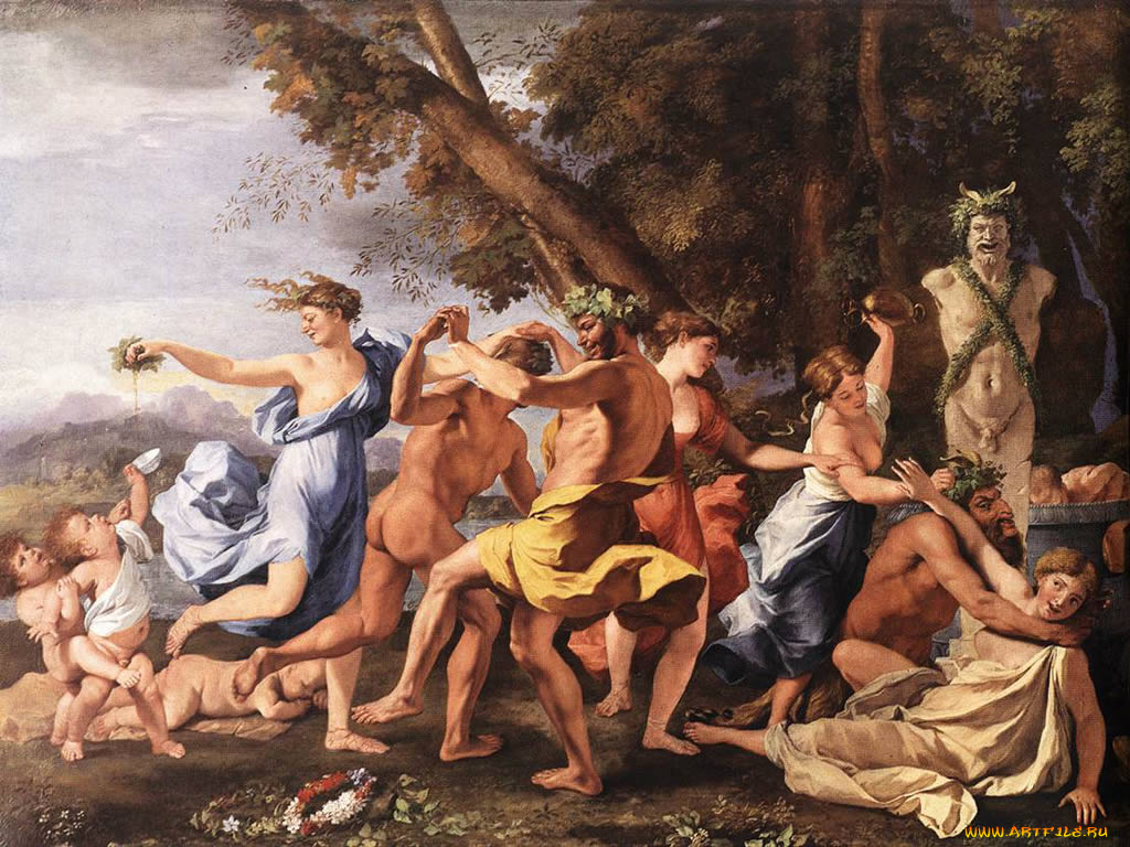 bacchanalia, рисованные, nicolas, poussin