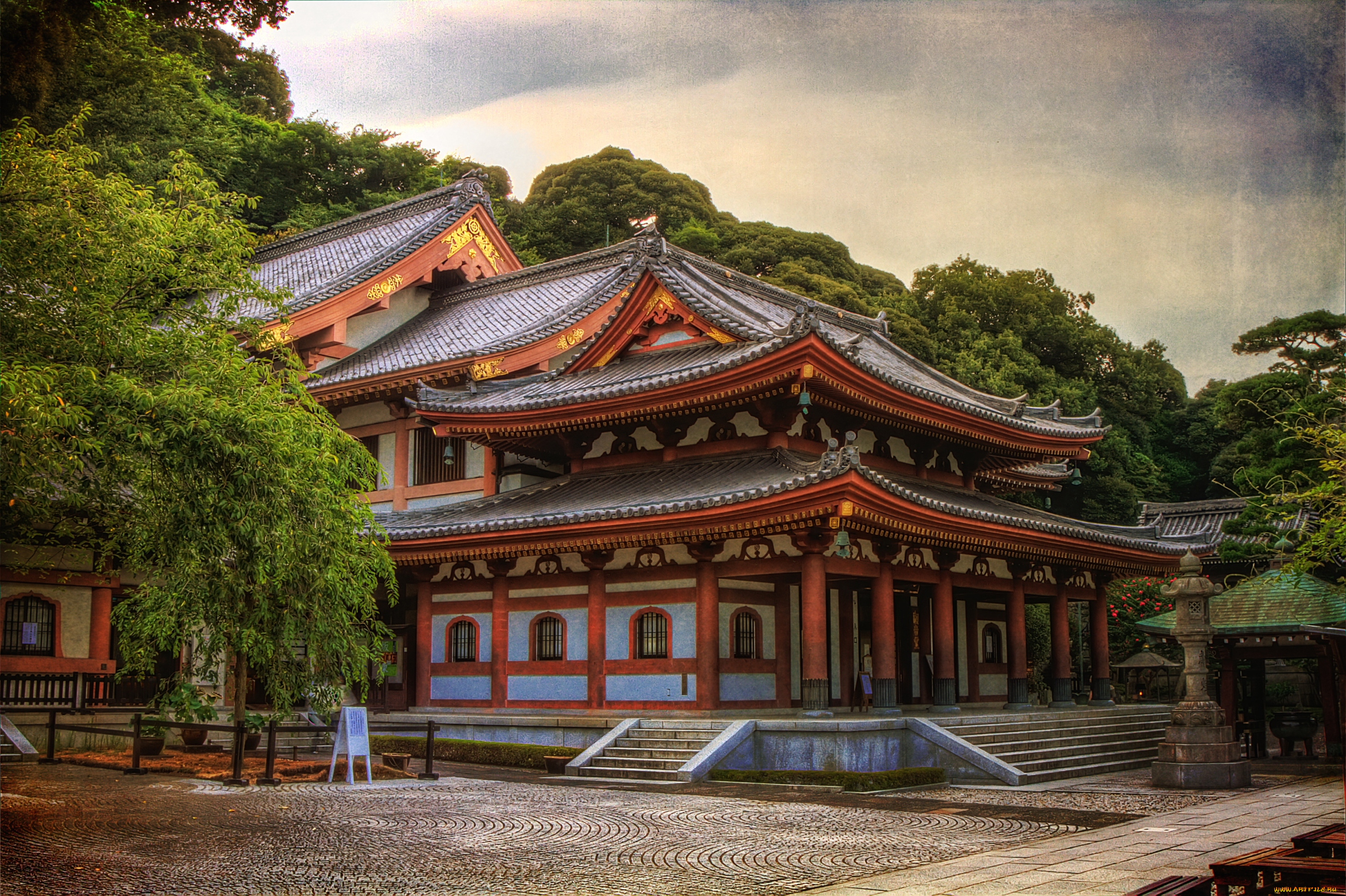 храм, хаседара, Япония, города, буддистские, другие, храмы, пагода