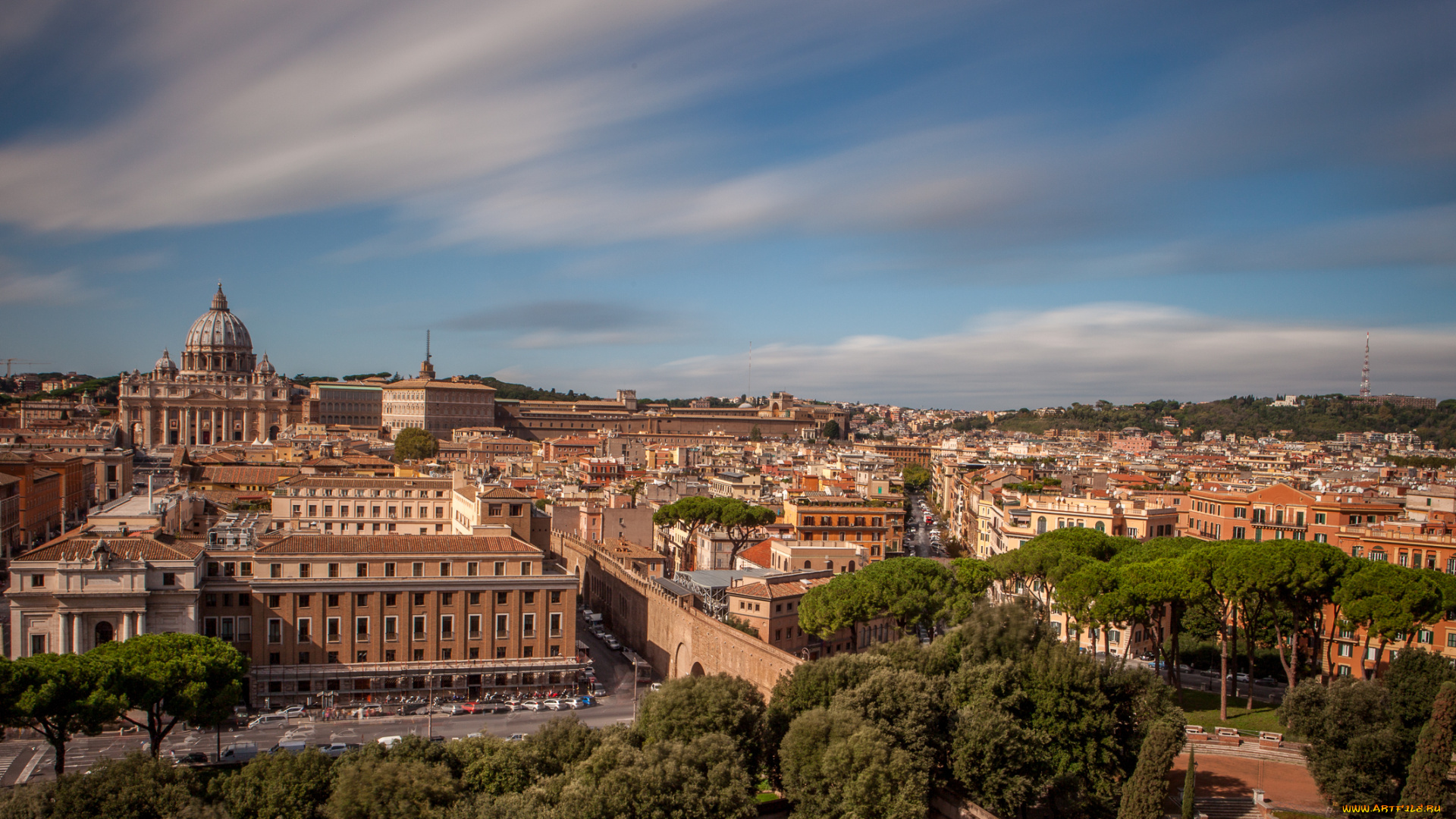 rome, города, рим, , ватикан, , италия, перспектива, обзор