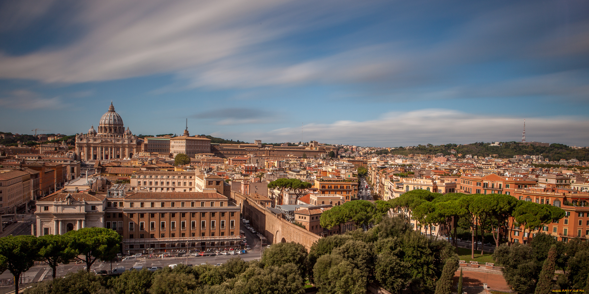 rome, города, рим, , ватикан, , италия, перспектива, обзор