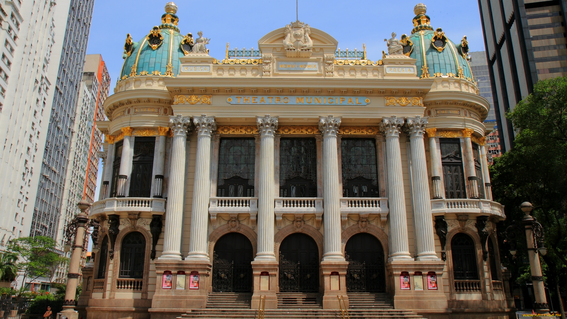 municipal, theatre, города, рио-де-жанейро, , бразилия, municipal, theatre