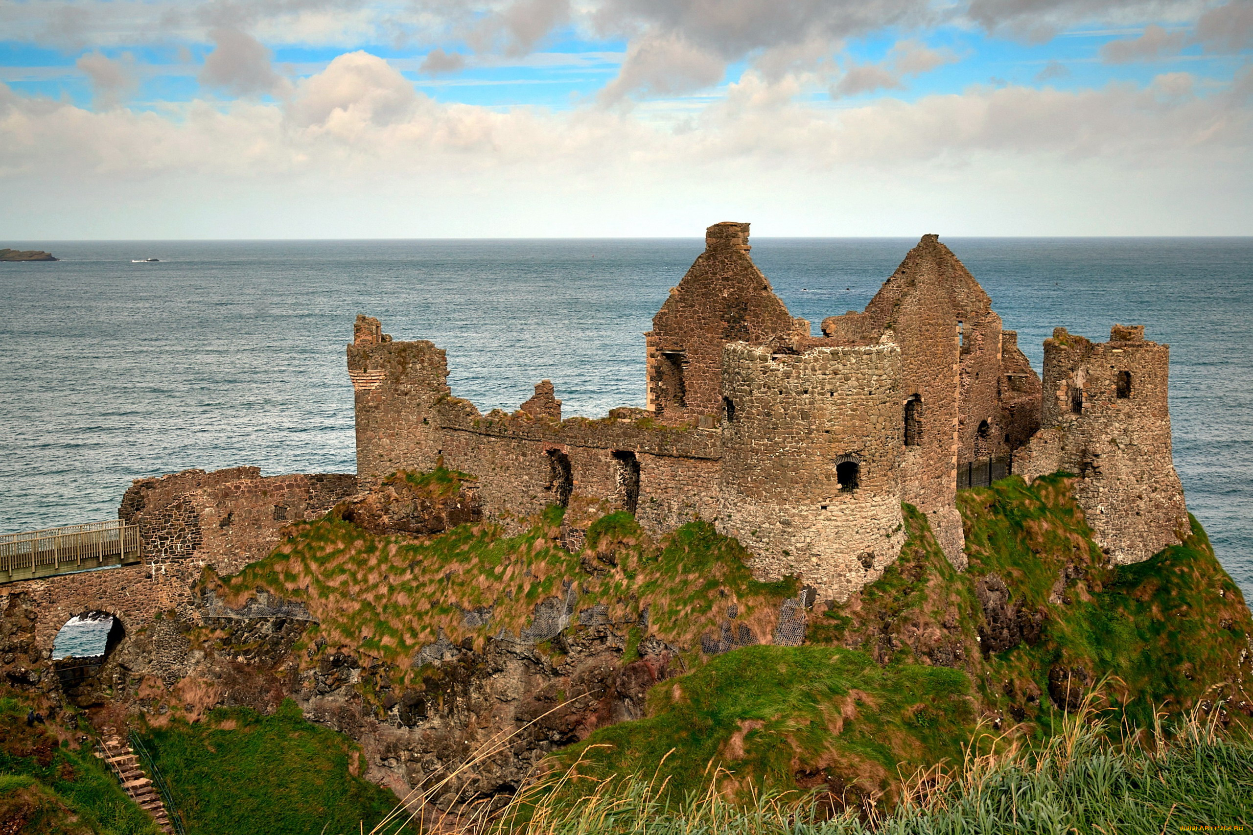 dunluce, castle, города, замки, ирландии, dunluce, castle