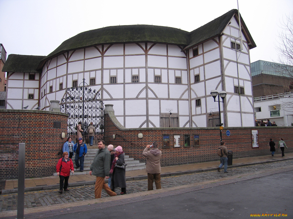 shakespeare, globe, uk, города, здания, дома