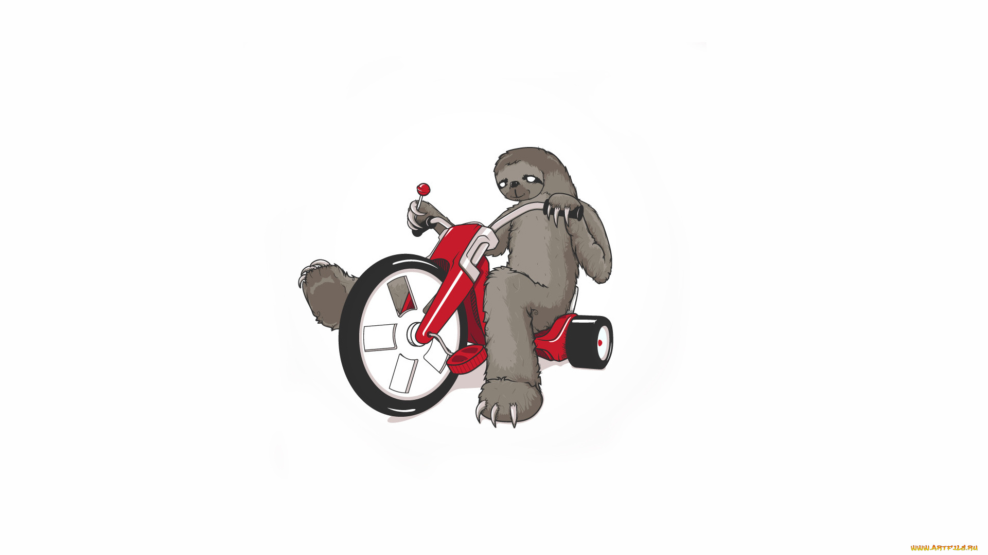 ленивец, на, велосипеде, рисованные, минимализм, чупа, чупс, велосипед, ленивец