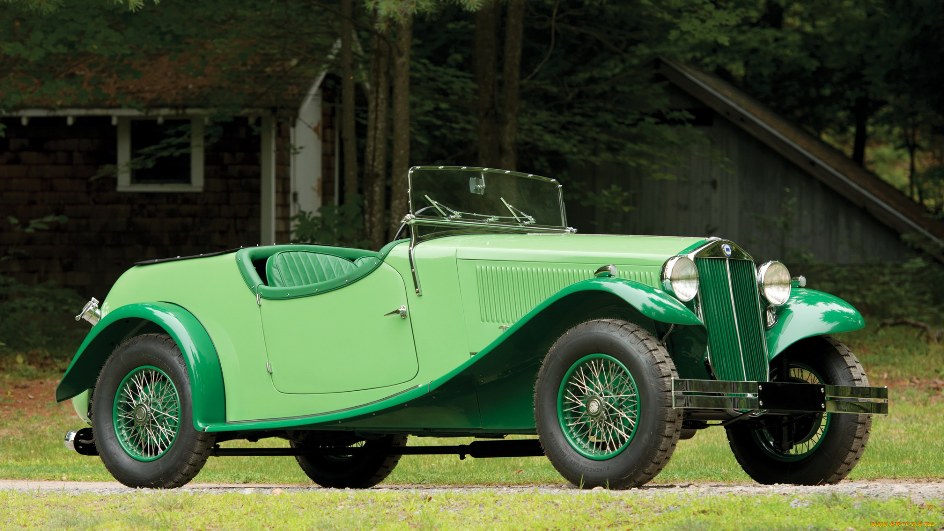 автомобили, классика, 1934г, by, march, tourer, special, augusta, lancia, зеленый