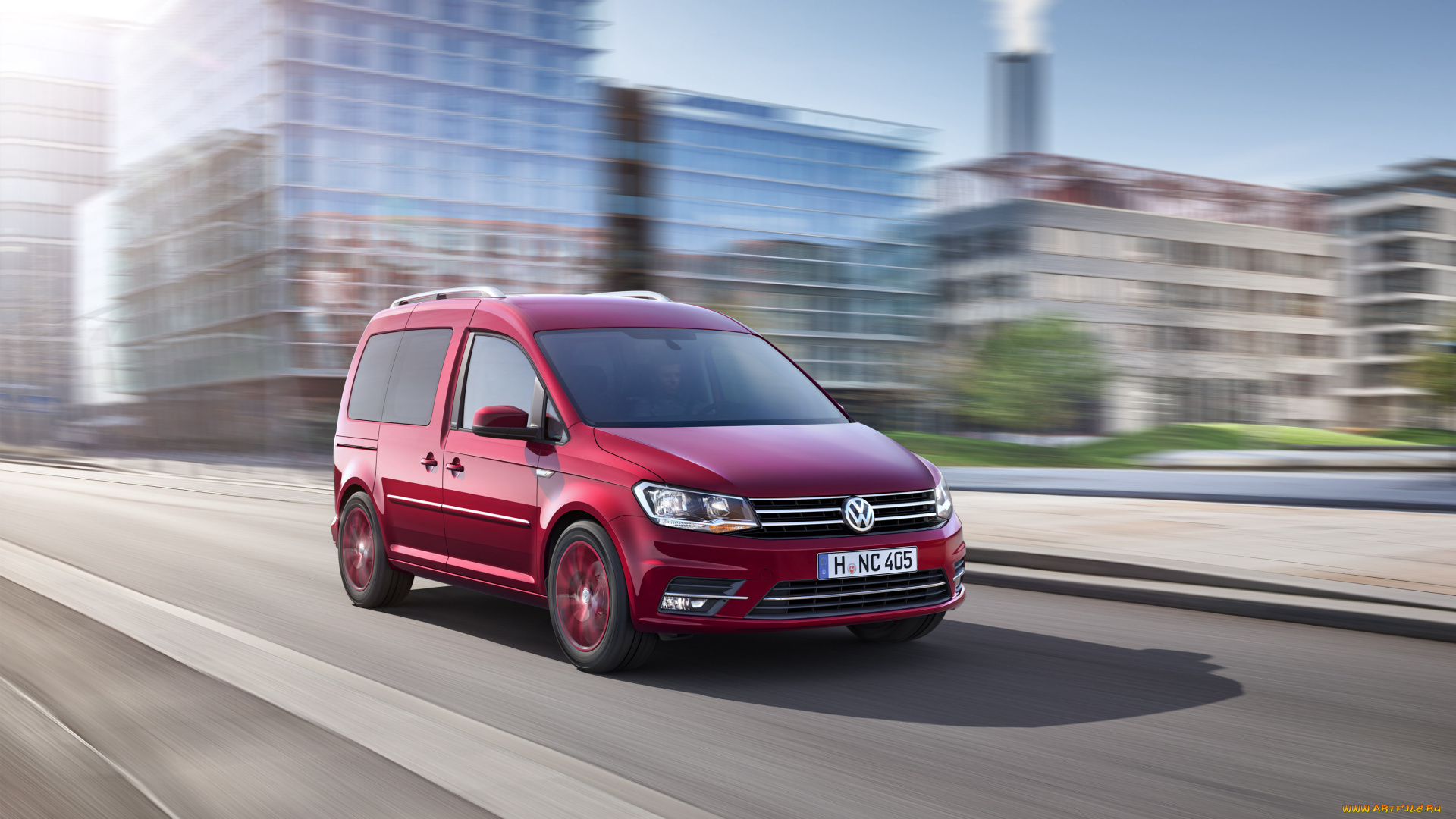 автомобили, volkswagen, caddy, generation, four, 2015г, красный