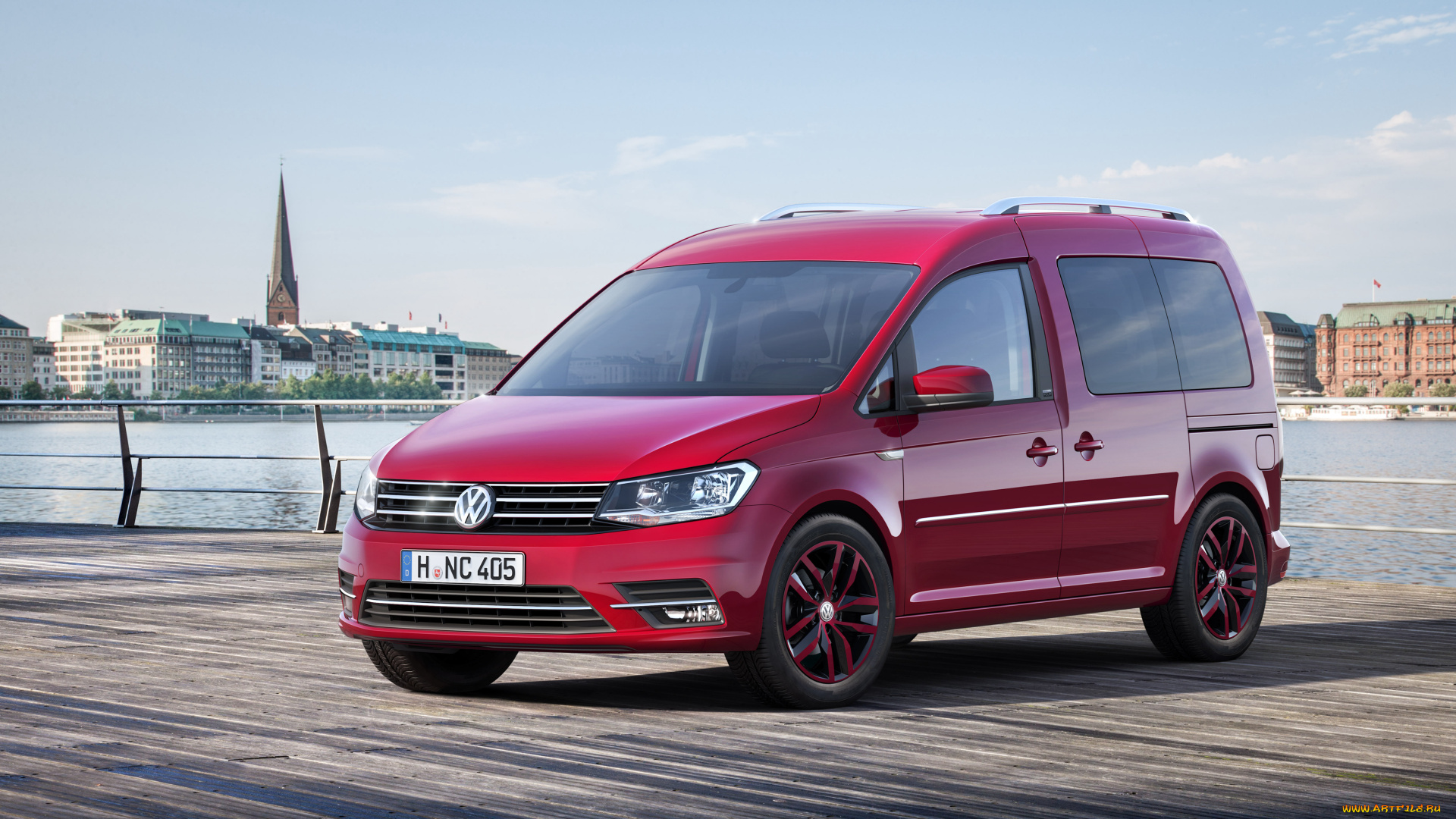 автомобили, volkswagen, caddy, generation, four, 2015г, красный