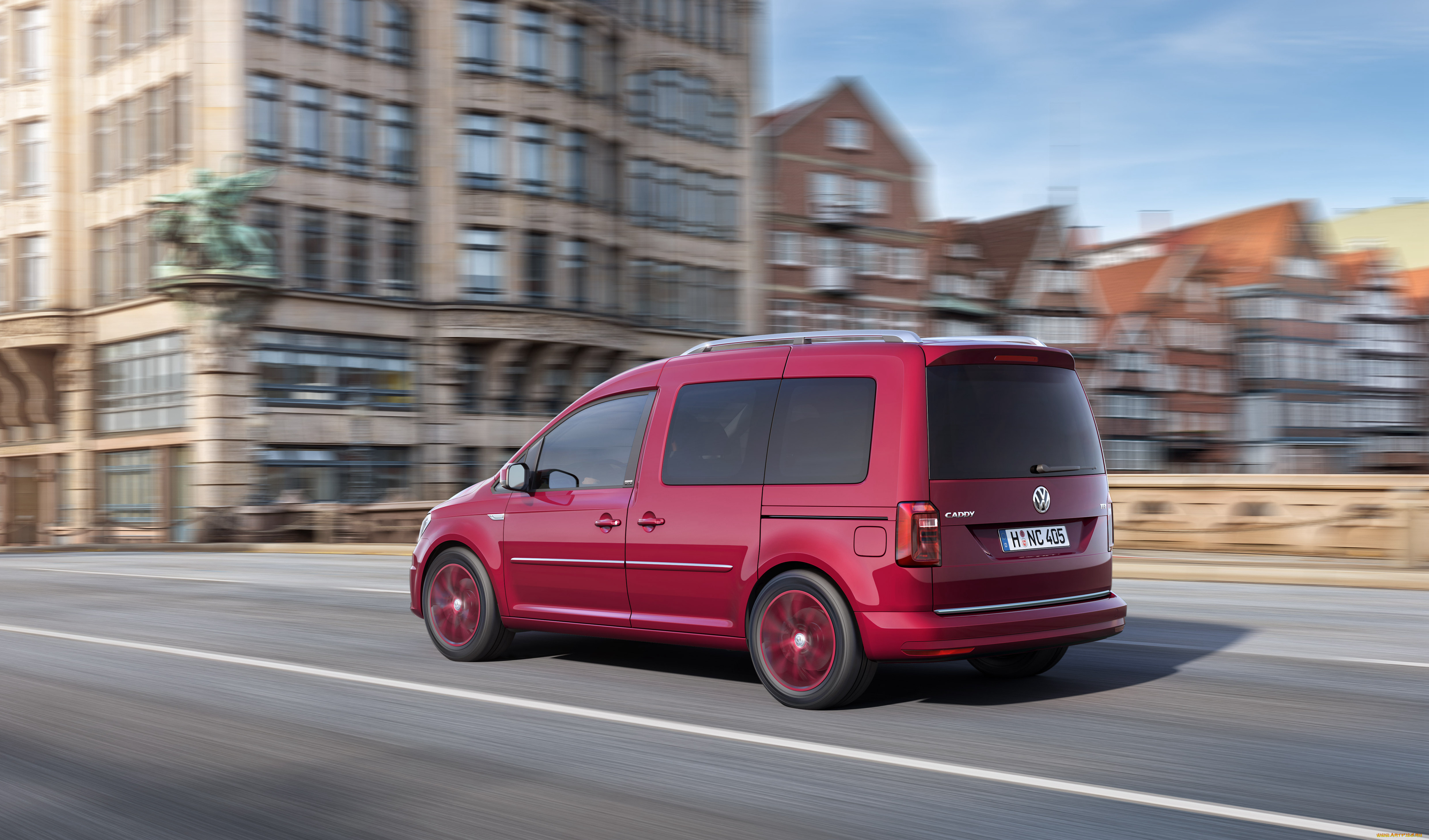 автомобили, volkswagen, caddy, generation, four, 2015г, красный