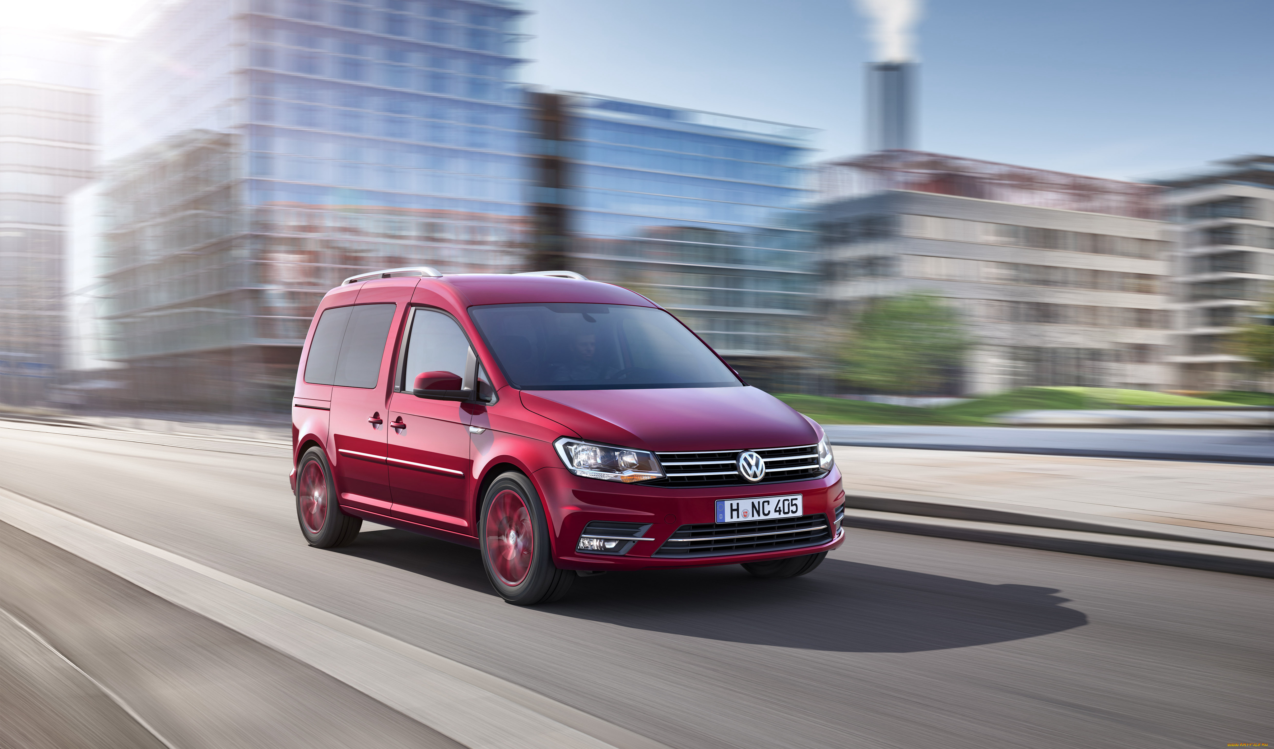 автомобили, volkswagen, caddy, generation, four, 2015г, красный