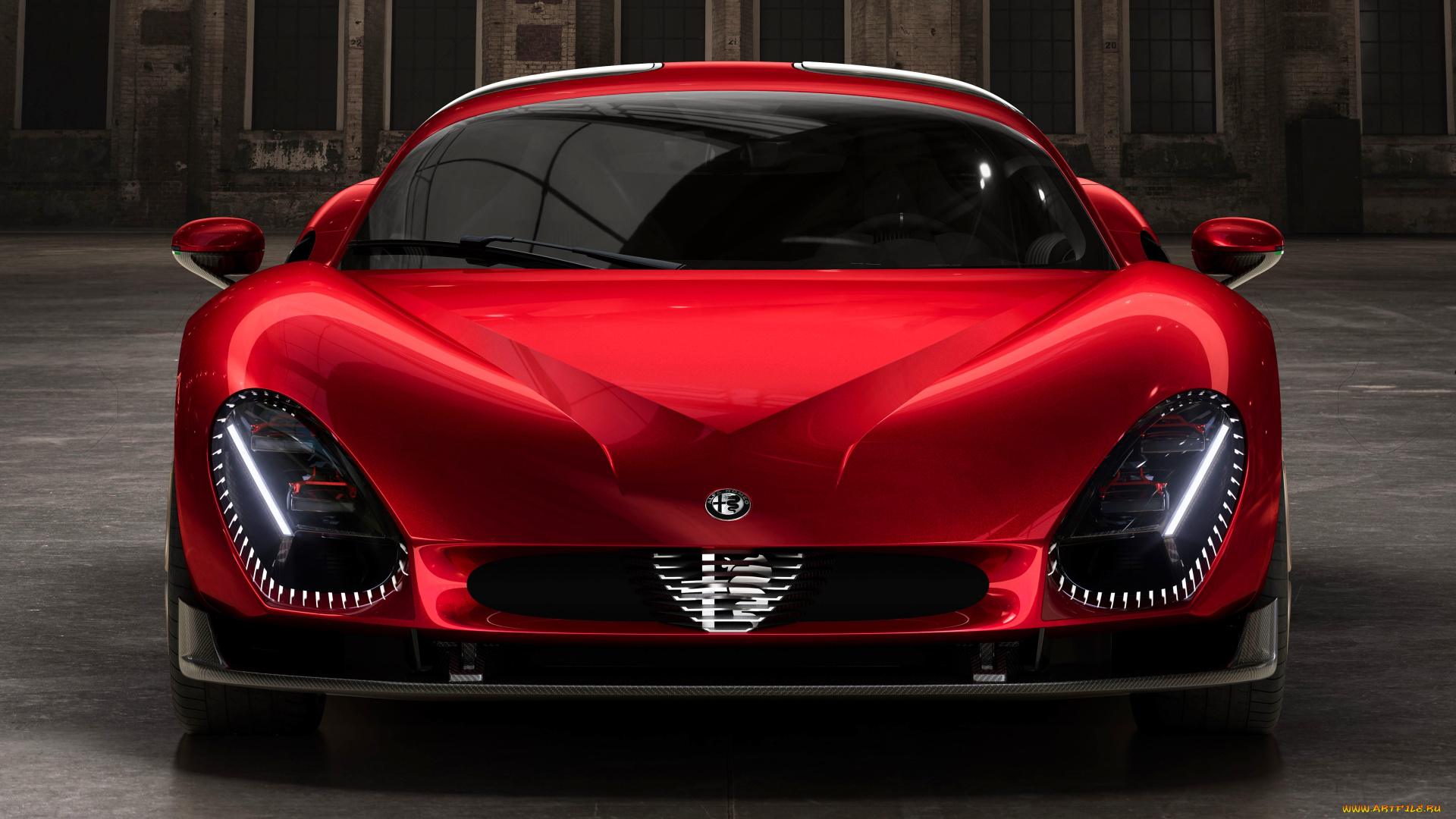 alfa, romeo, 33, stradale, 2024, автомобили, alfa, romeo, красный, здание