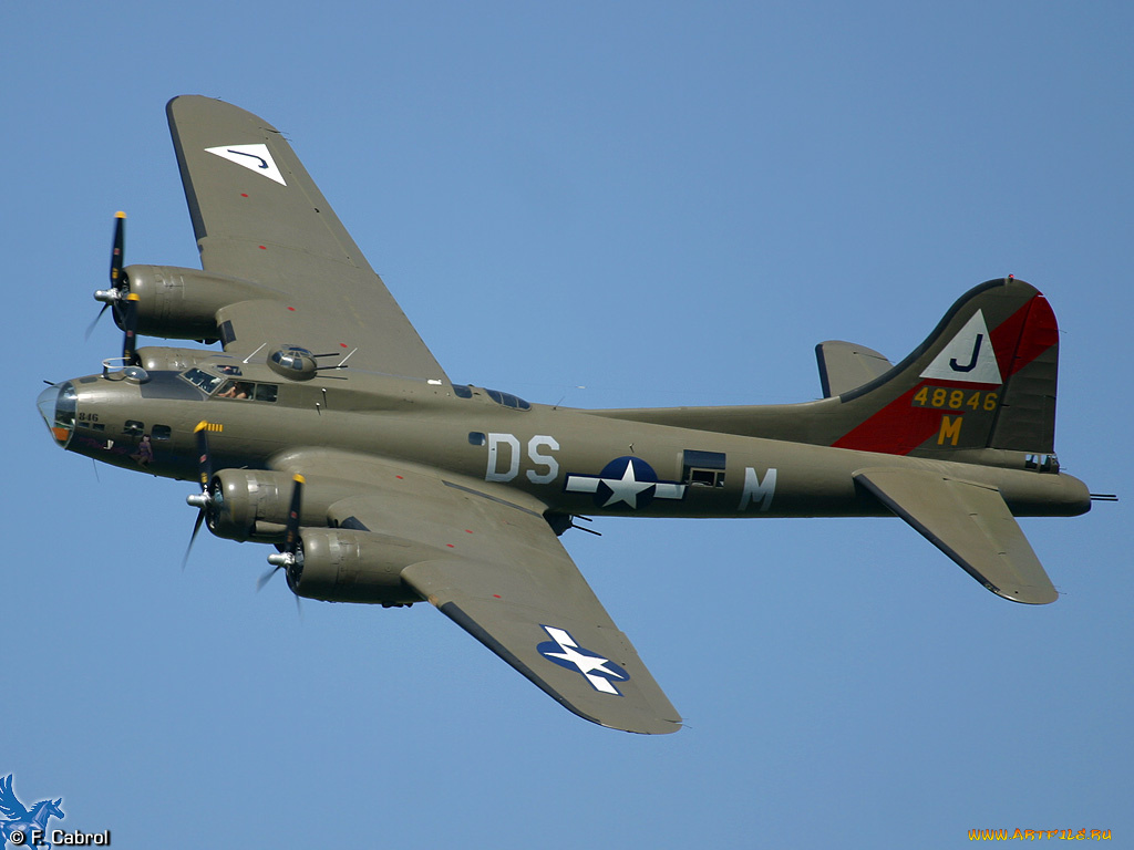 авиация, боевые, самолёты, boeing, b-17, flying, fortress