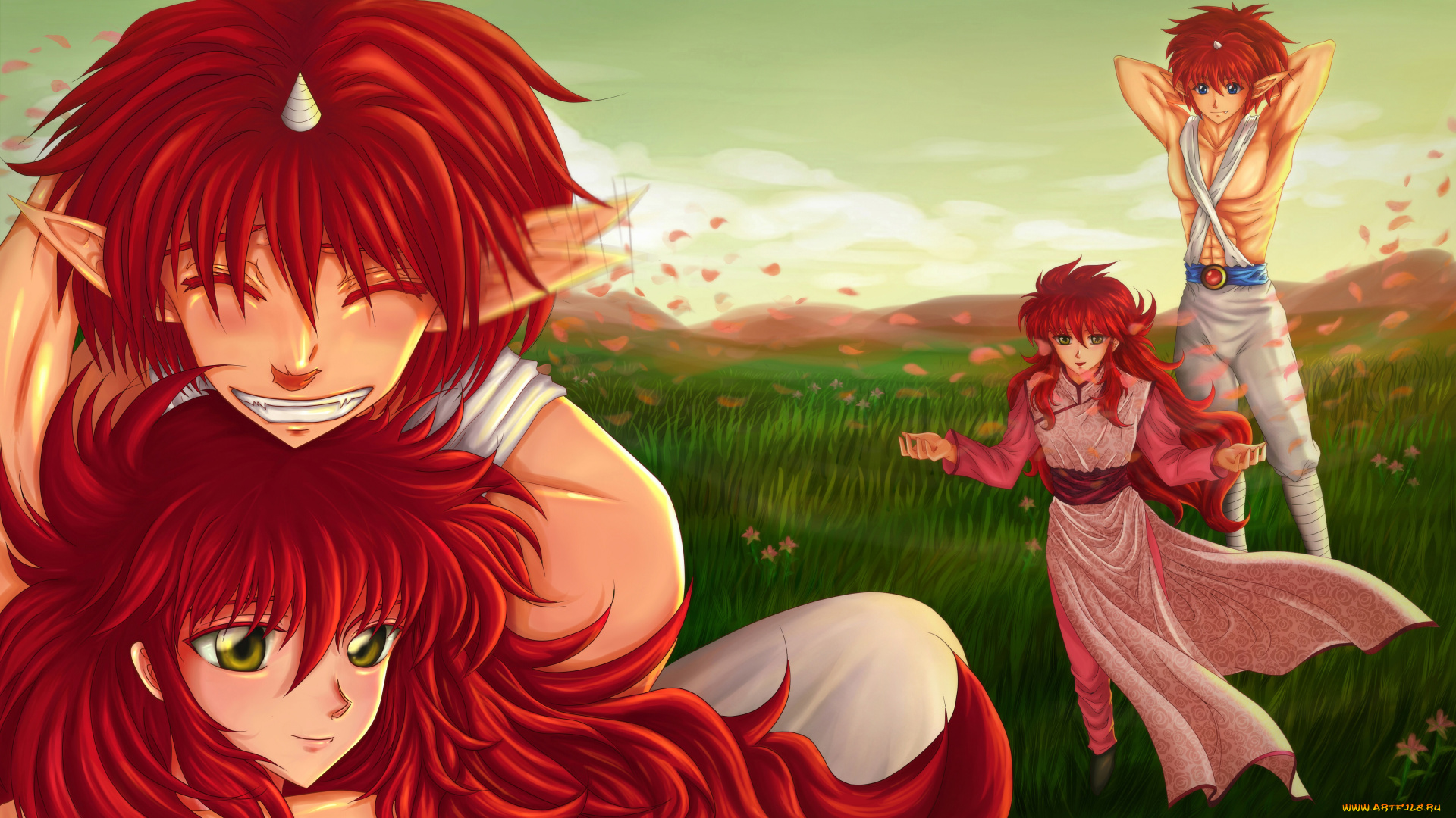 аниме, yu, yu, hakusho, kurama