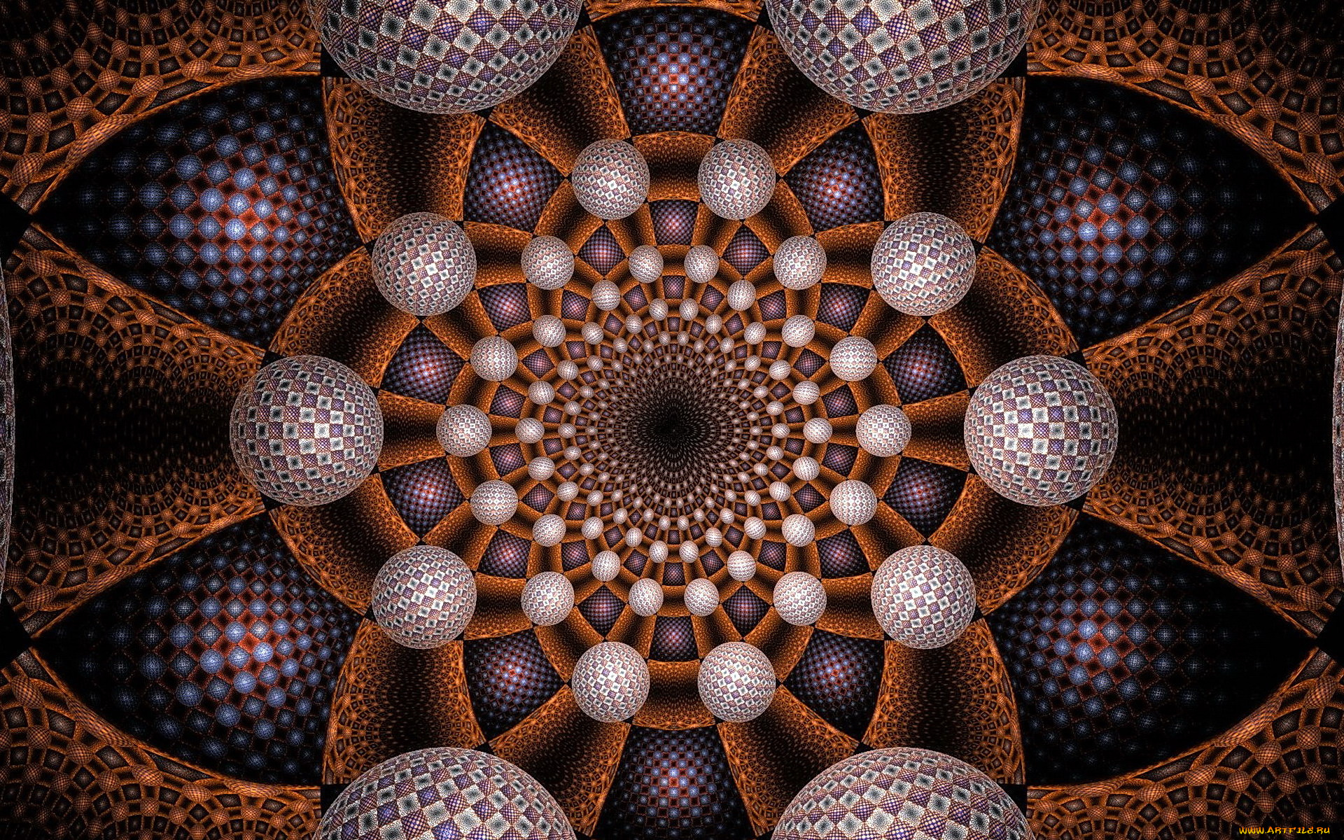 3д, графика, фракталы, , fractal, узор, фон, цвета