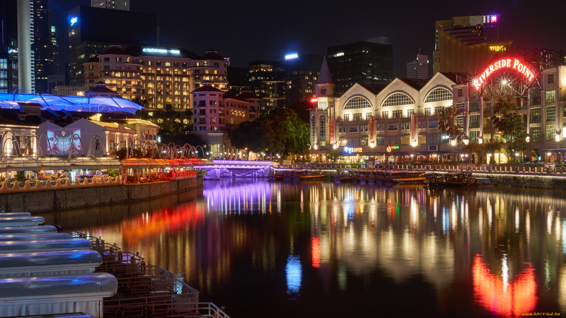 clarke, quay, , singapore, города, сингапур, , сингапур, ночь, огни