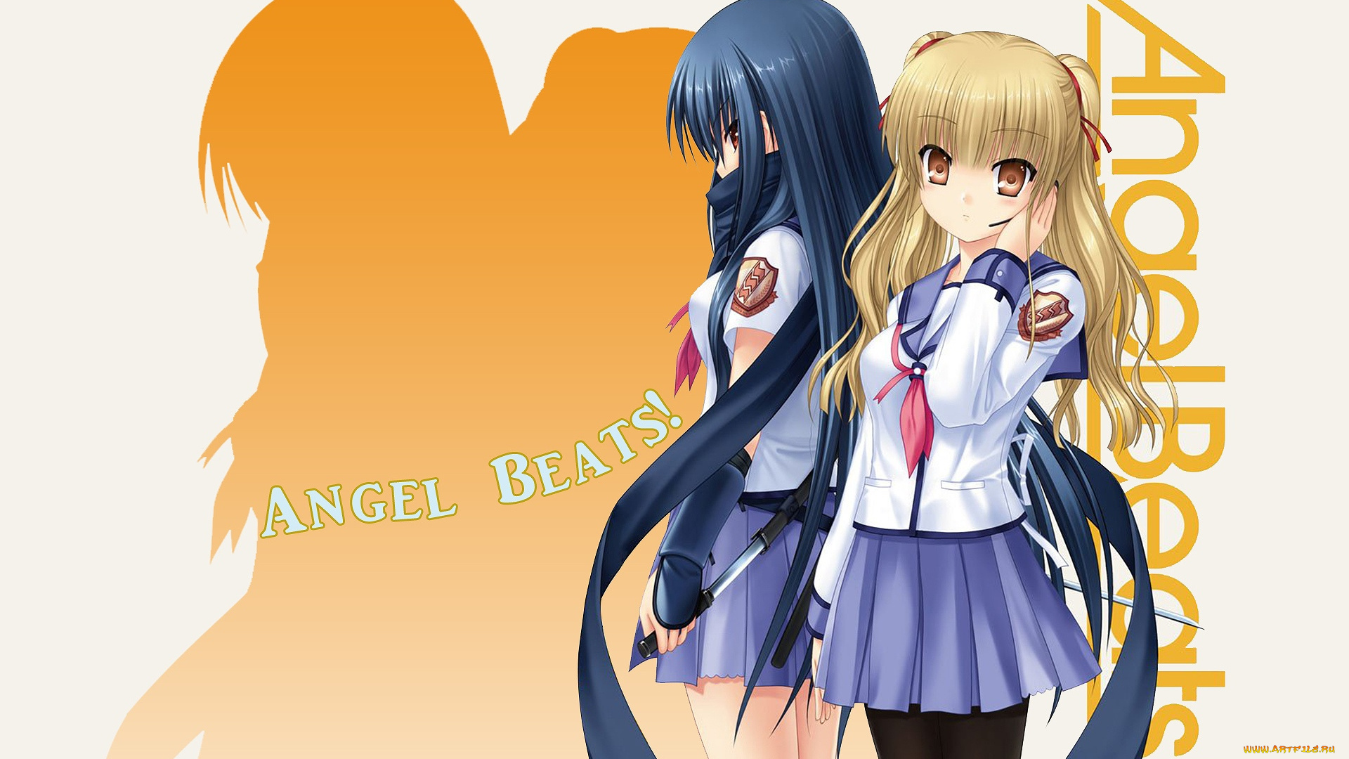 аниме, angel, beats