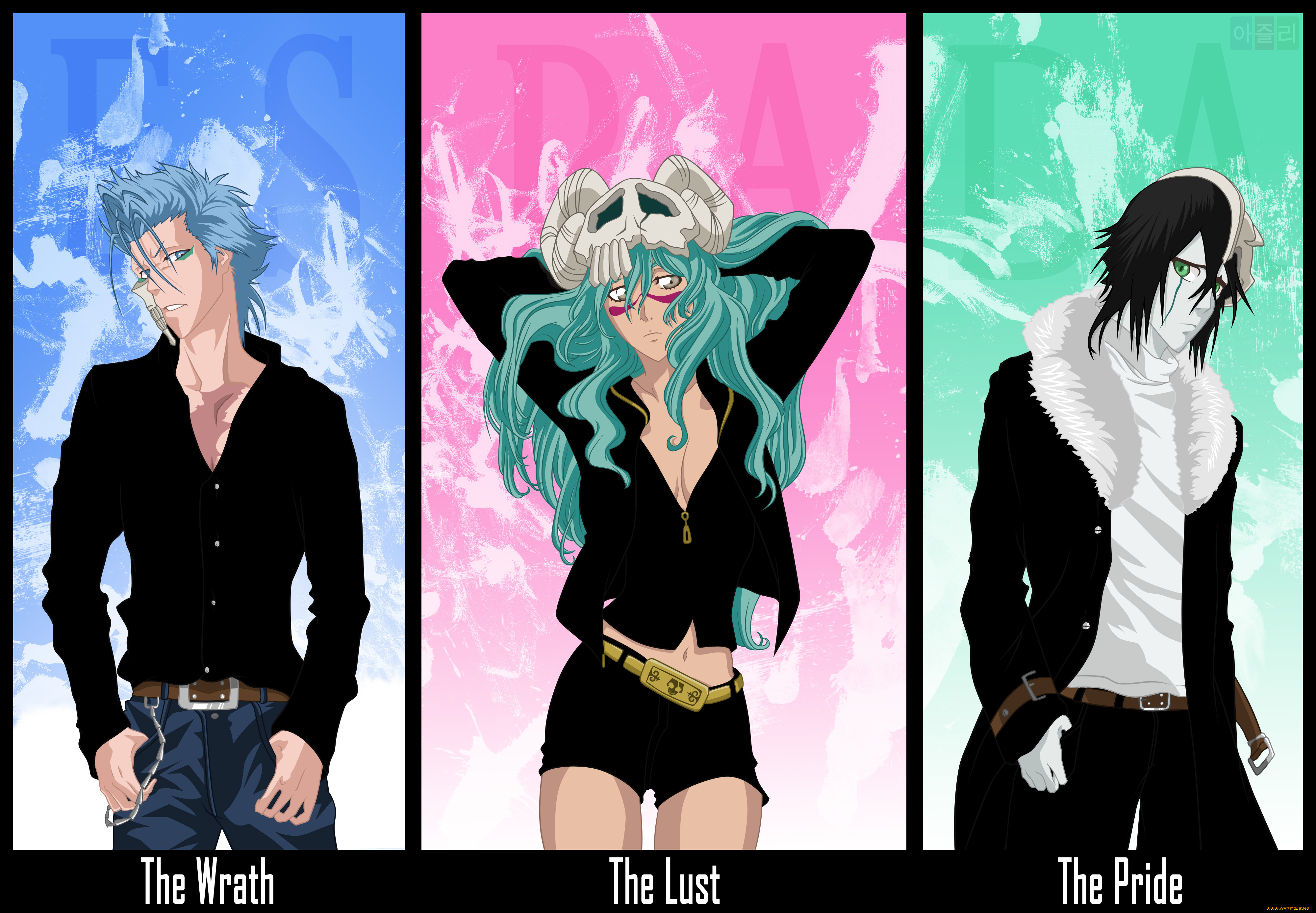 аниме, bleach, ulquiorra, schiffer, grimmjow, jeagerjaques, neliel, tu, oderschvank