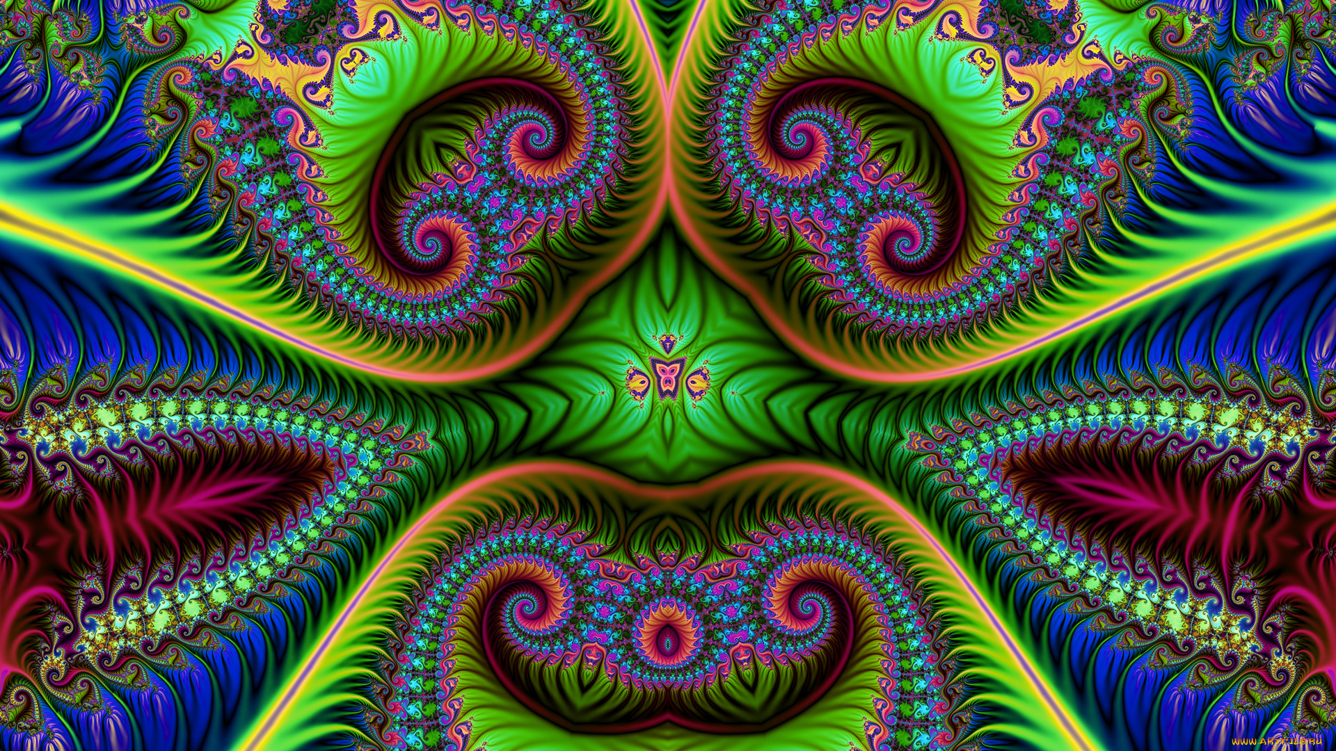 3д, графика, фракталы, , fractal, цвета, фон, узор