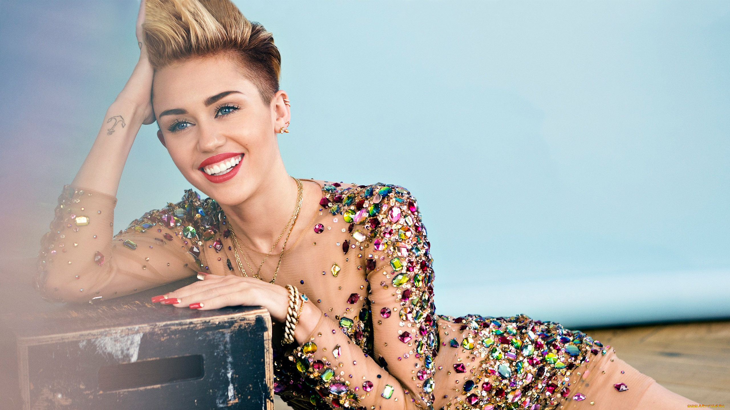 музыка, miley, cyrus, улыбка